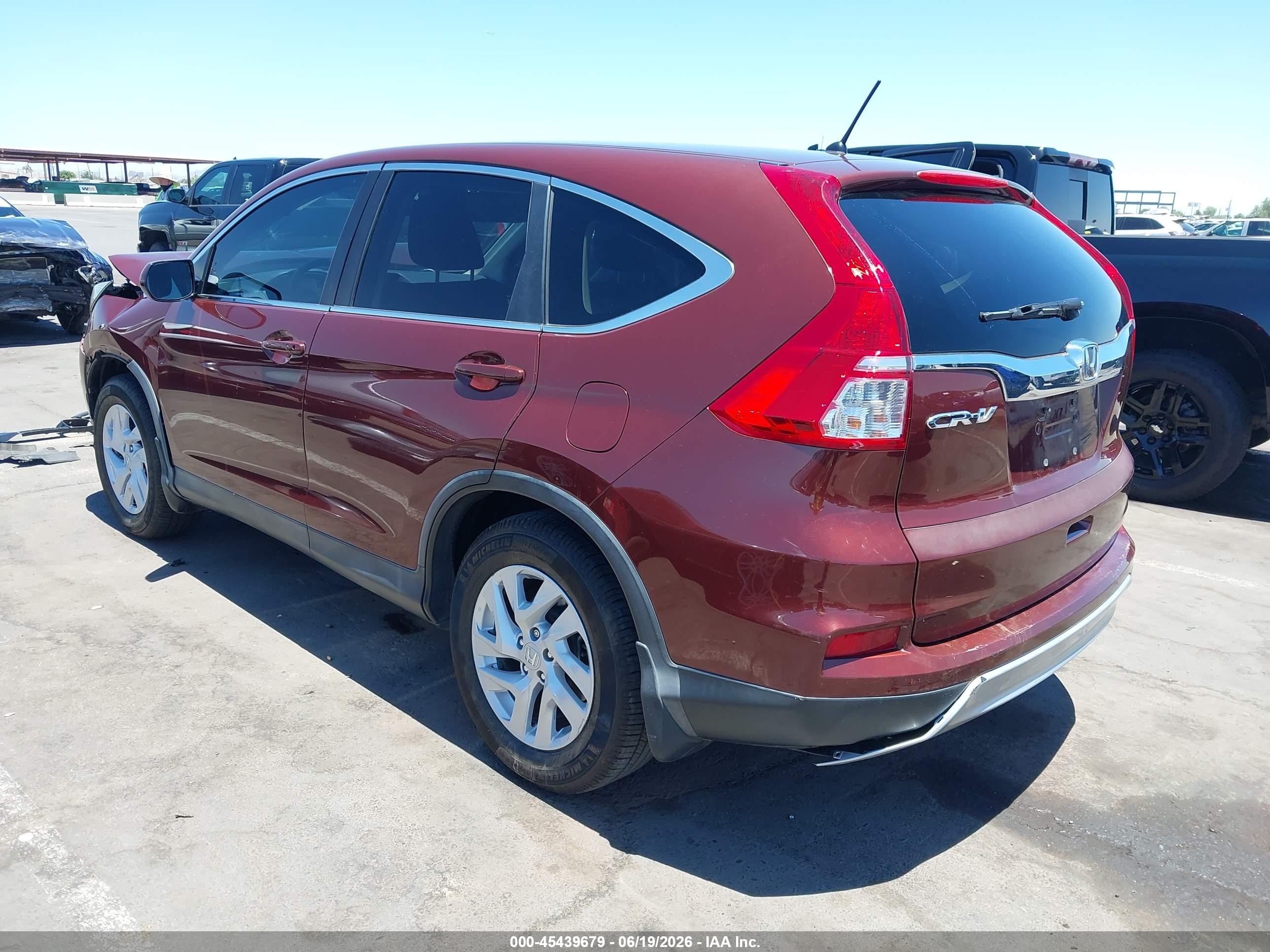 2015 Honda Cr-v Ex Red vin: 3CZRM3H59FG705116