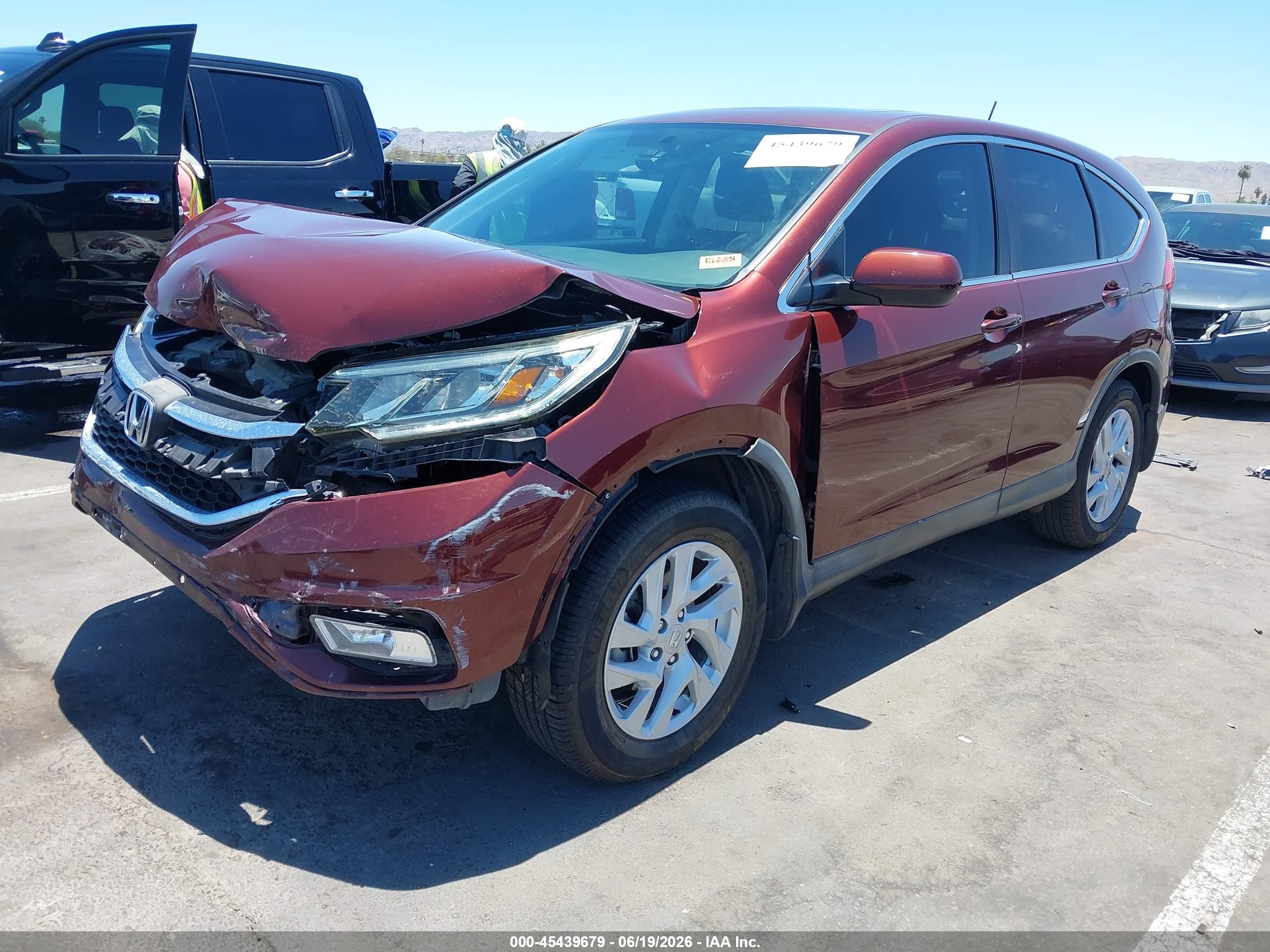 2015 Honda Cr-v Ex Red vin: 3CZRM3H59FG705116