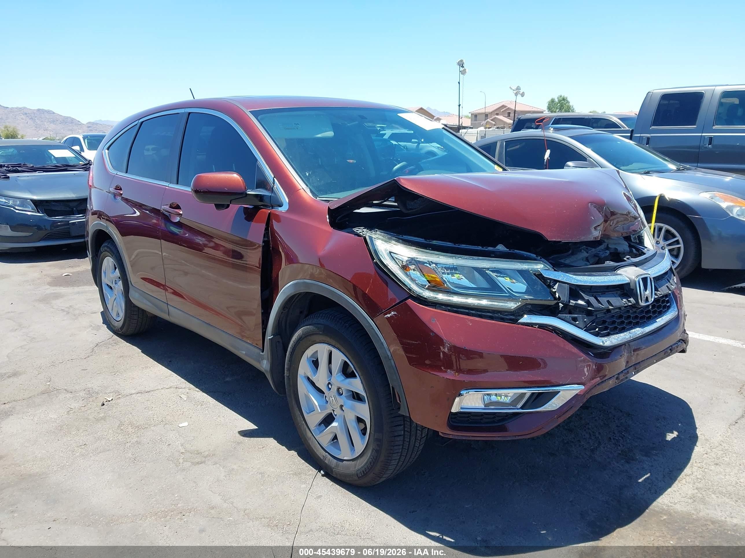 2015 Honda Cr-v Ex Red vin: 3CZRM3H59FG705116