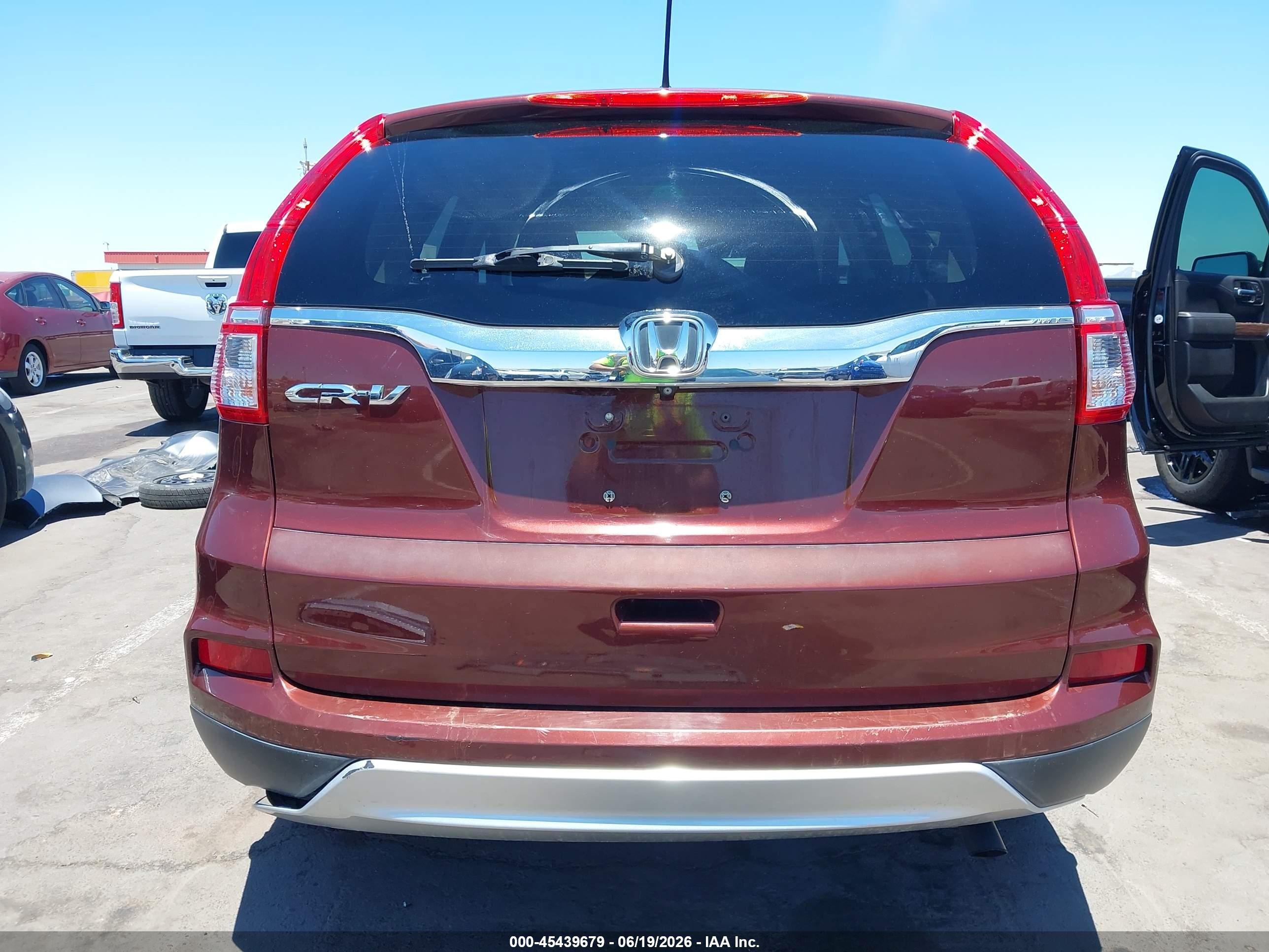 2015 Honda Cr-v Ex Red vin: 3CZRM3H59FG705116