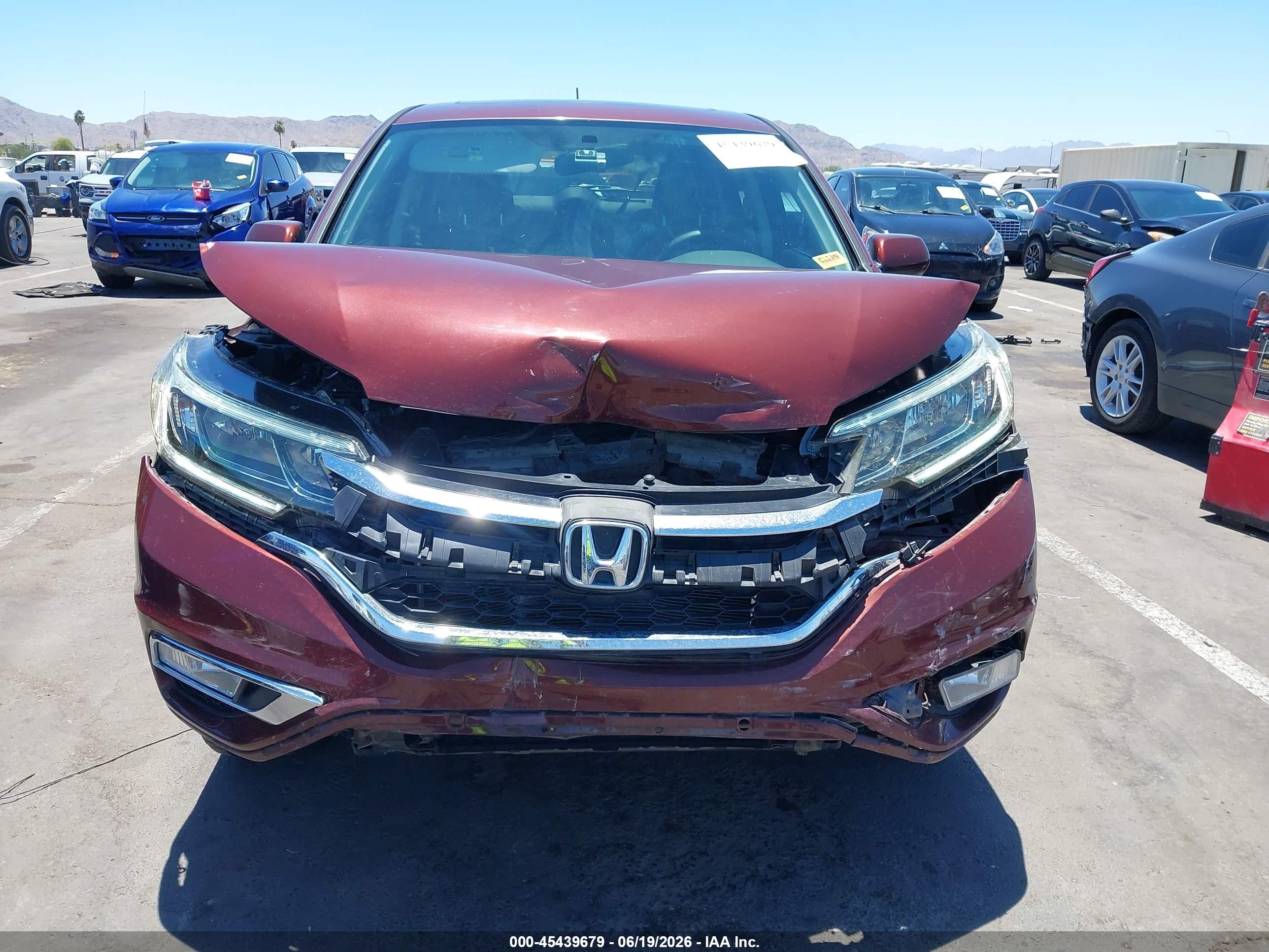 2015 Honda Cr-v Ex Red vin: 3CZRM3H59FG705116