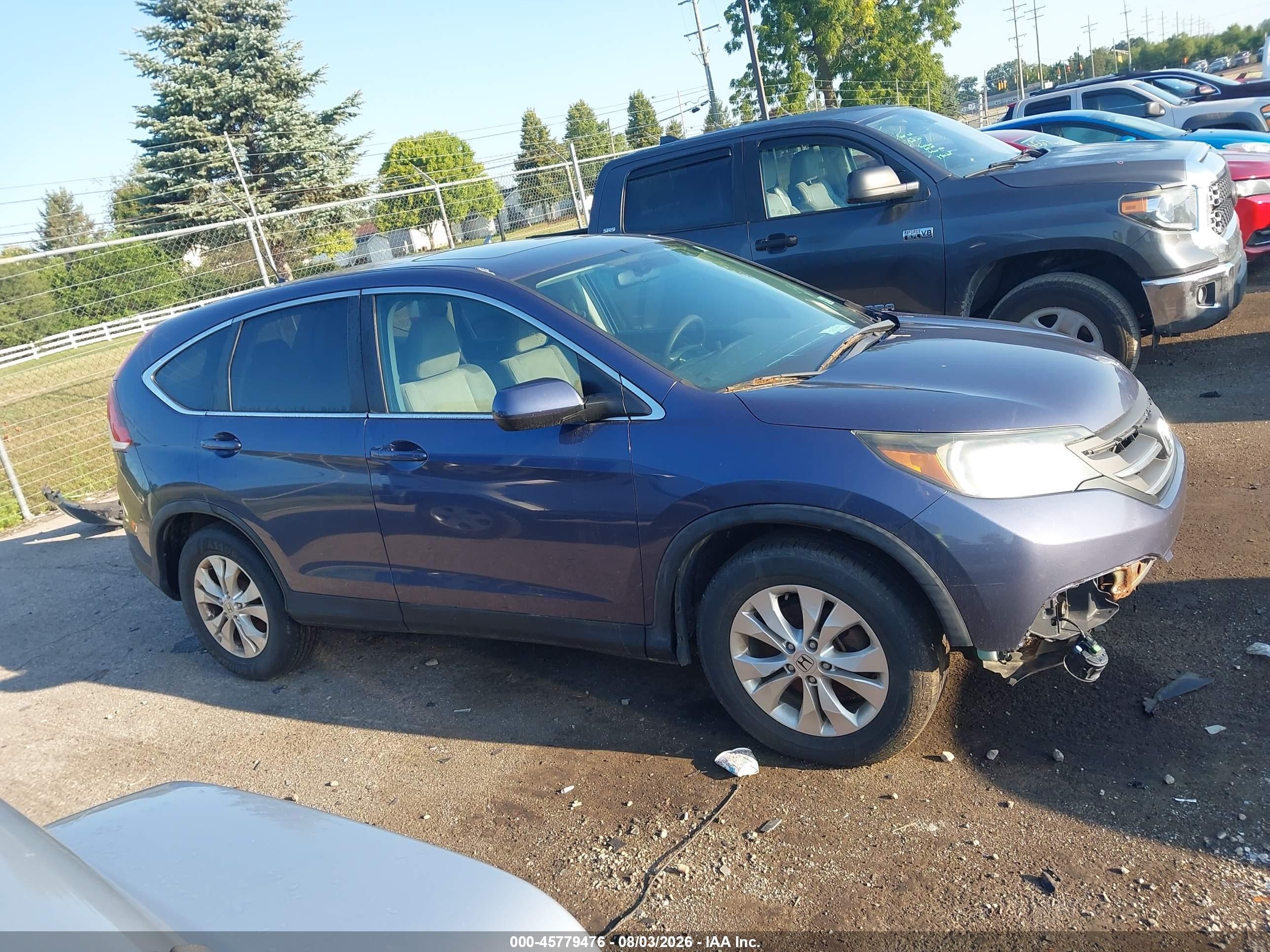 2013 Honda Cr-v Ex Dark Blue vin: 3CZRM3H5XDG701136