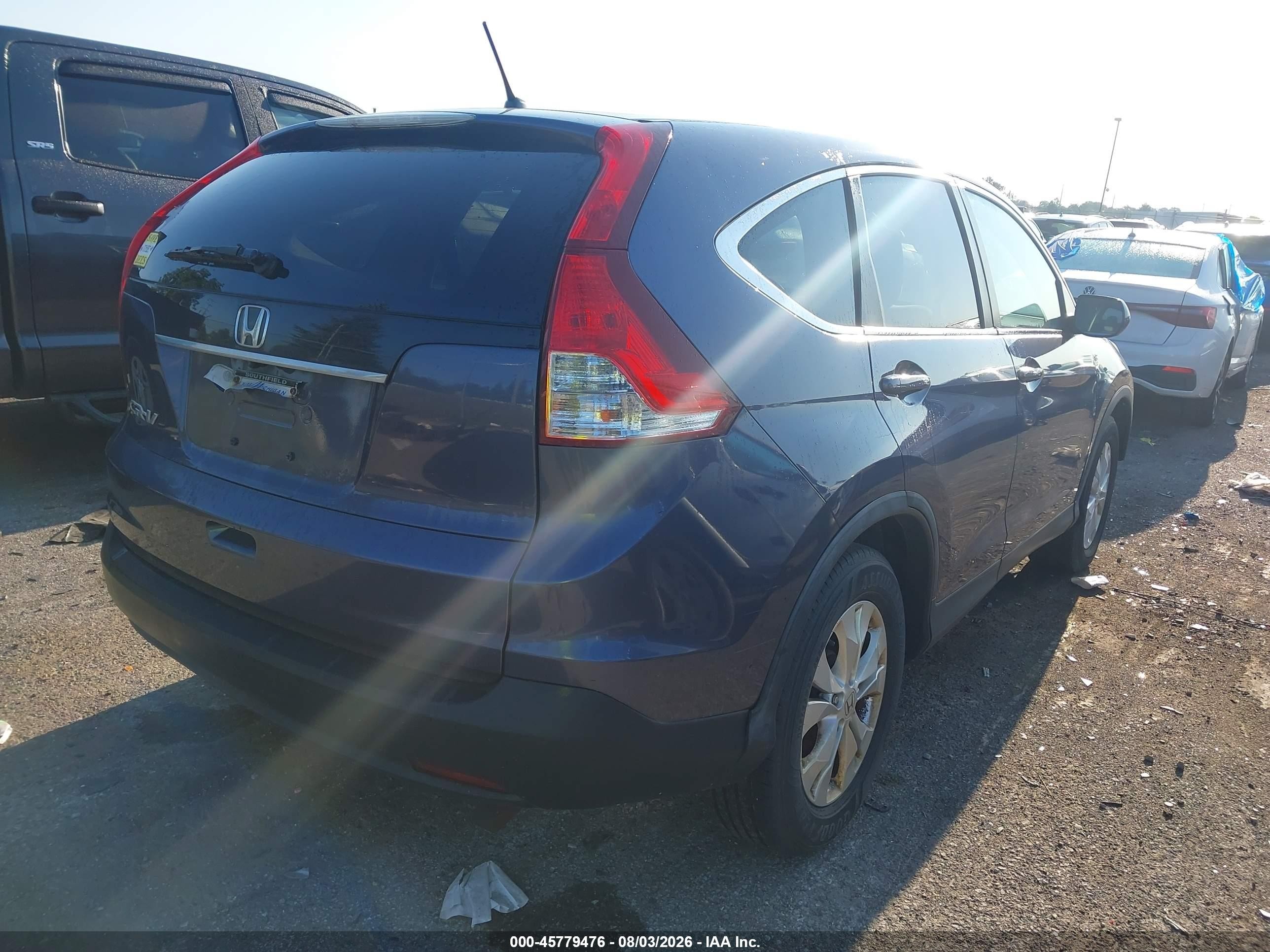 2013 Honda Cr-v Ex Dark Blue vin: 3CZRM3H5XDG701136