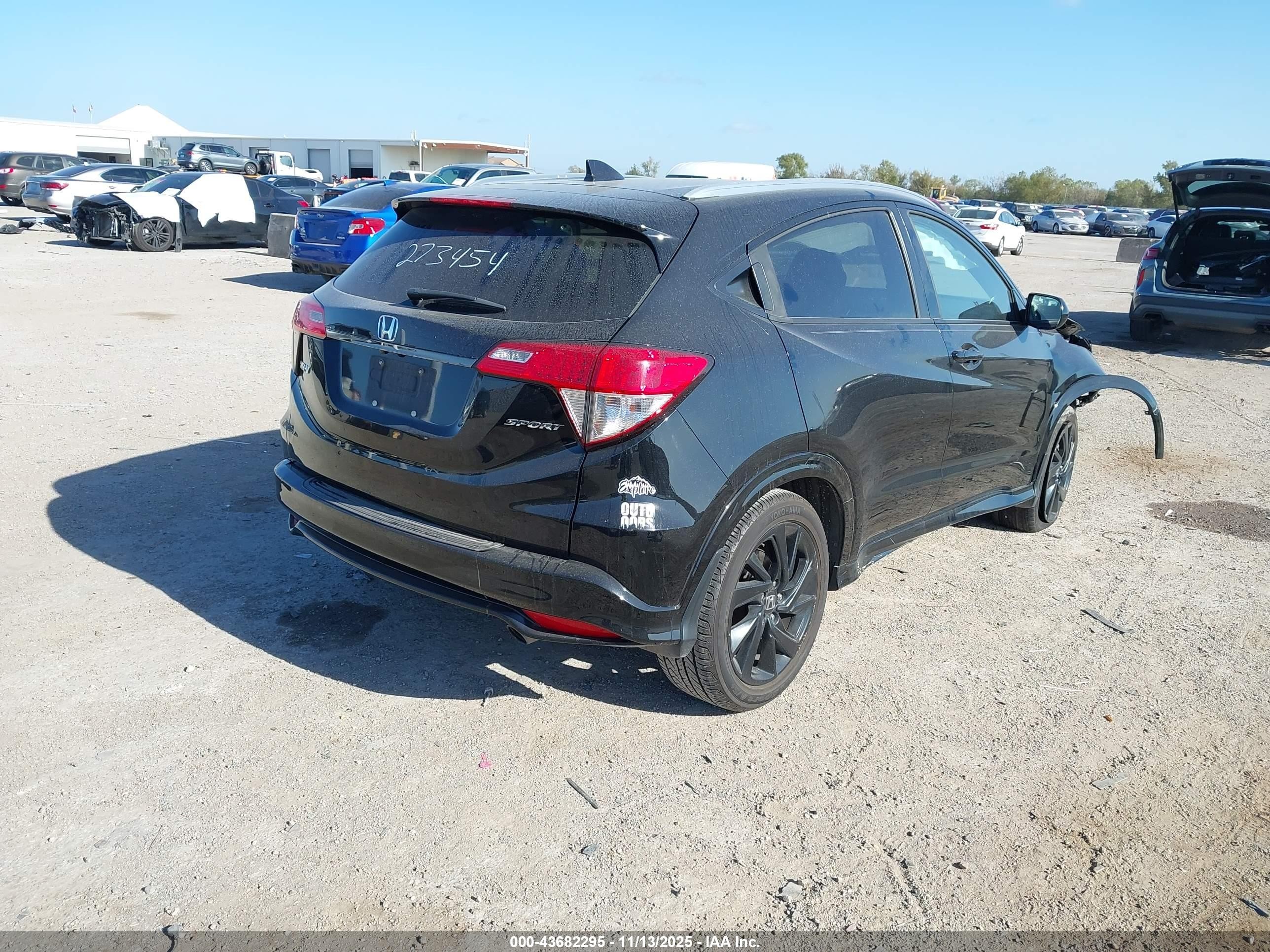 2022 Honda Hr-v 2wd Sport Черный vin: 3CZRU5H14NM717022