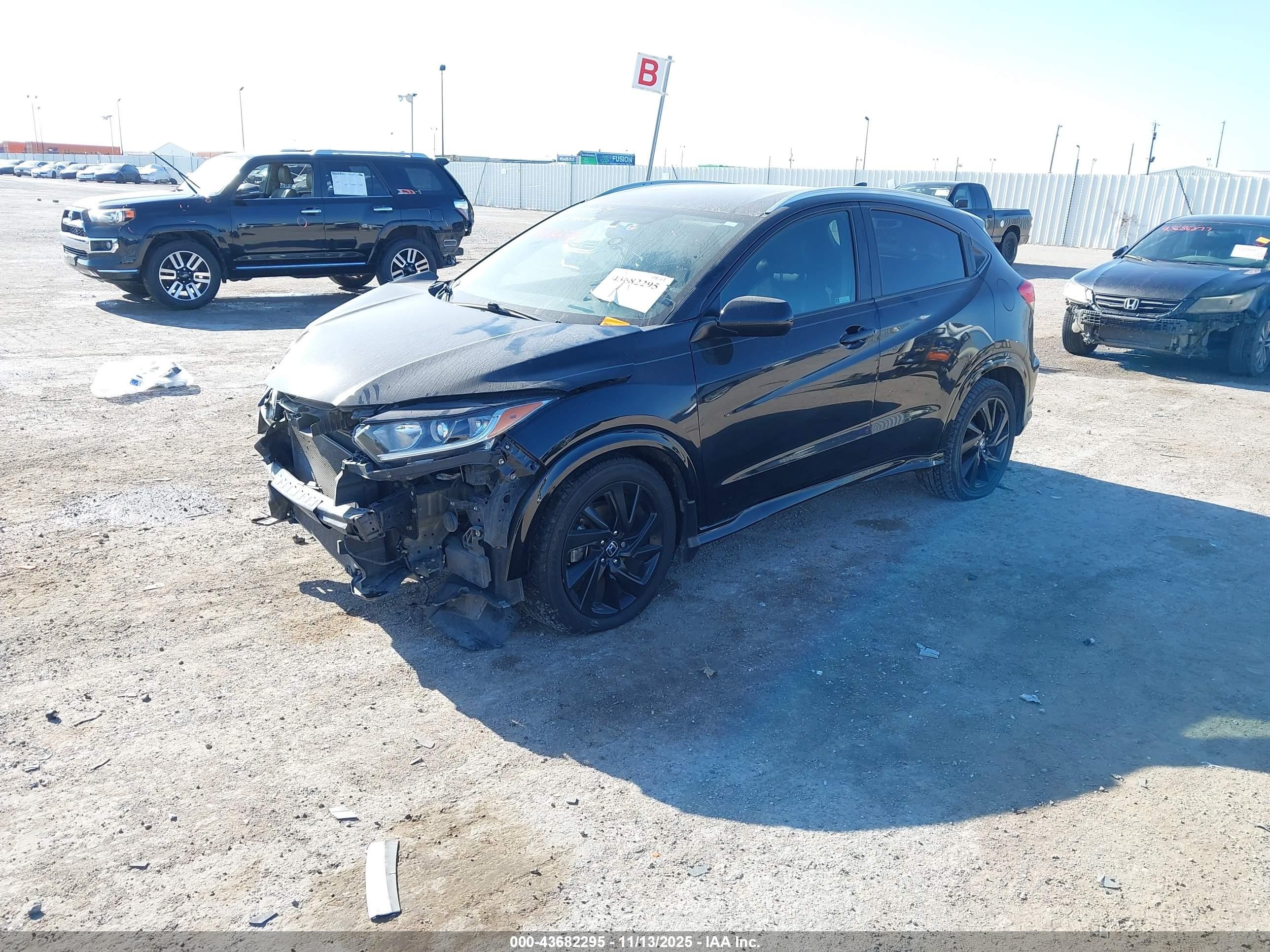 2022 Honda Hr-v 2wd Sport Черный vin: 3CZRU5H14NM717022