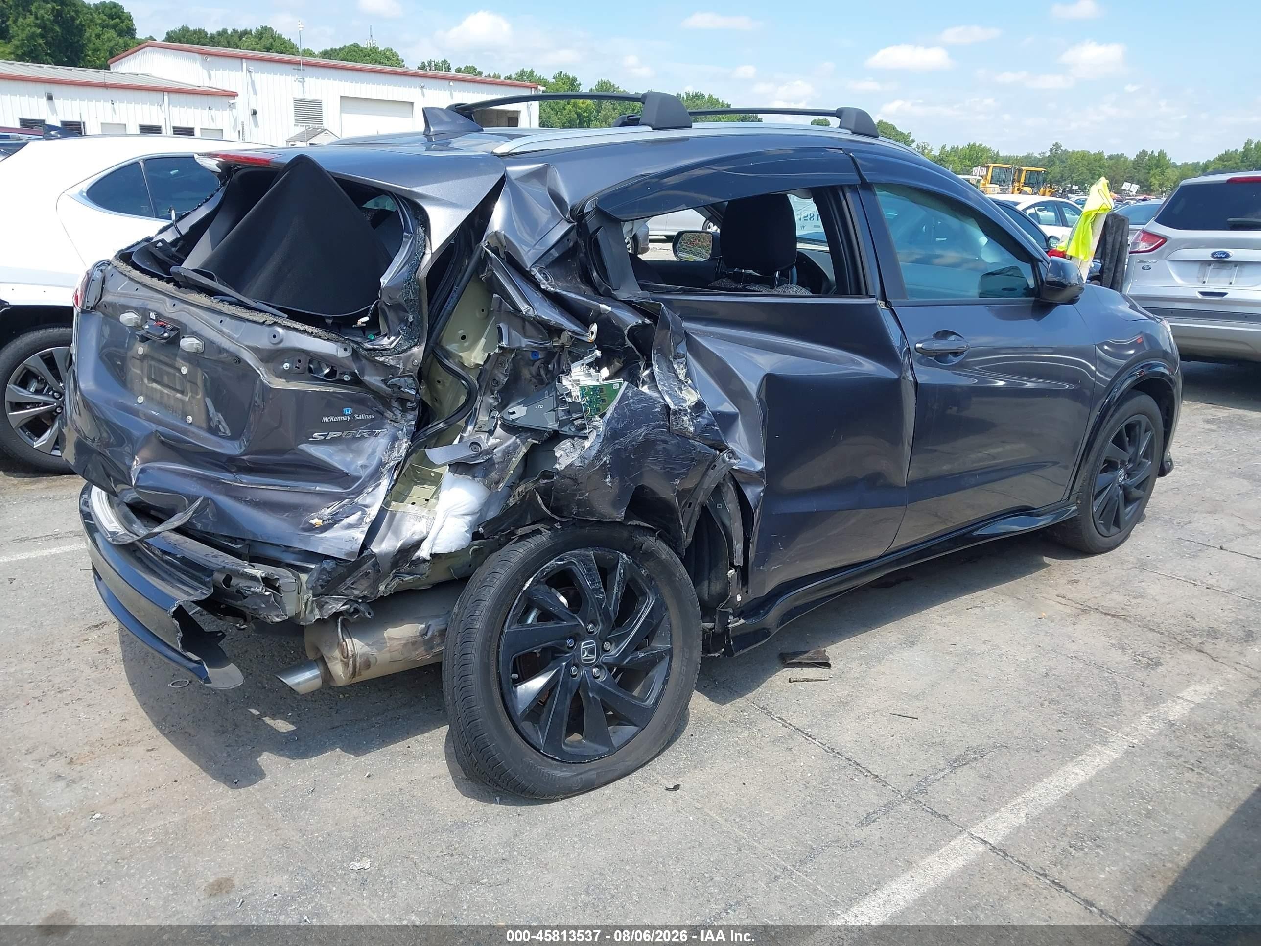 2021 Honda Hr-v 2wd Sport Gray vin: 3CZRU5H15MM704861