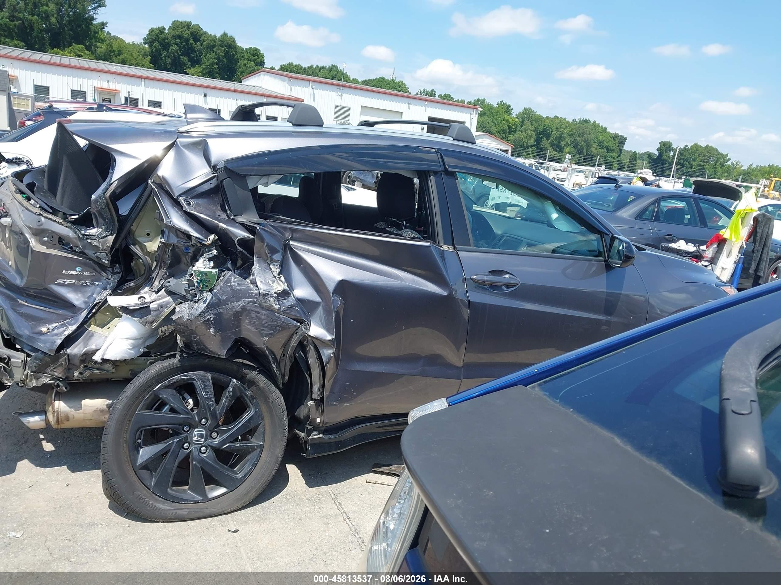 2021 Honda Hr-v 2wd Sport Gray vin: 3CZRU5H15MM704861