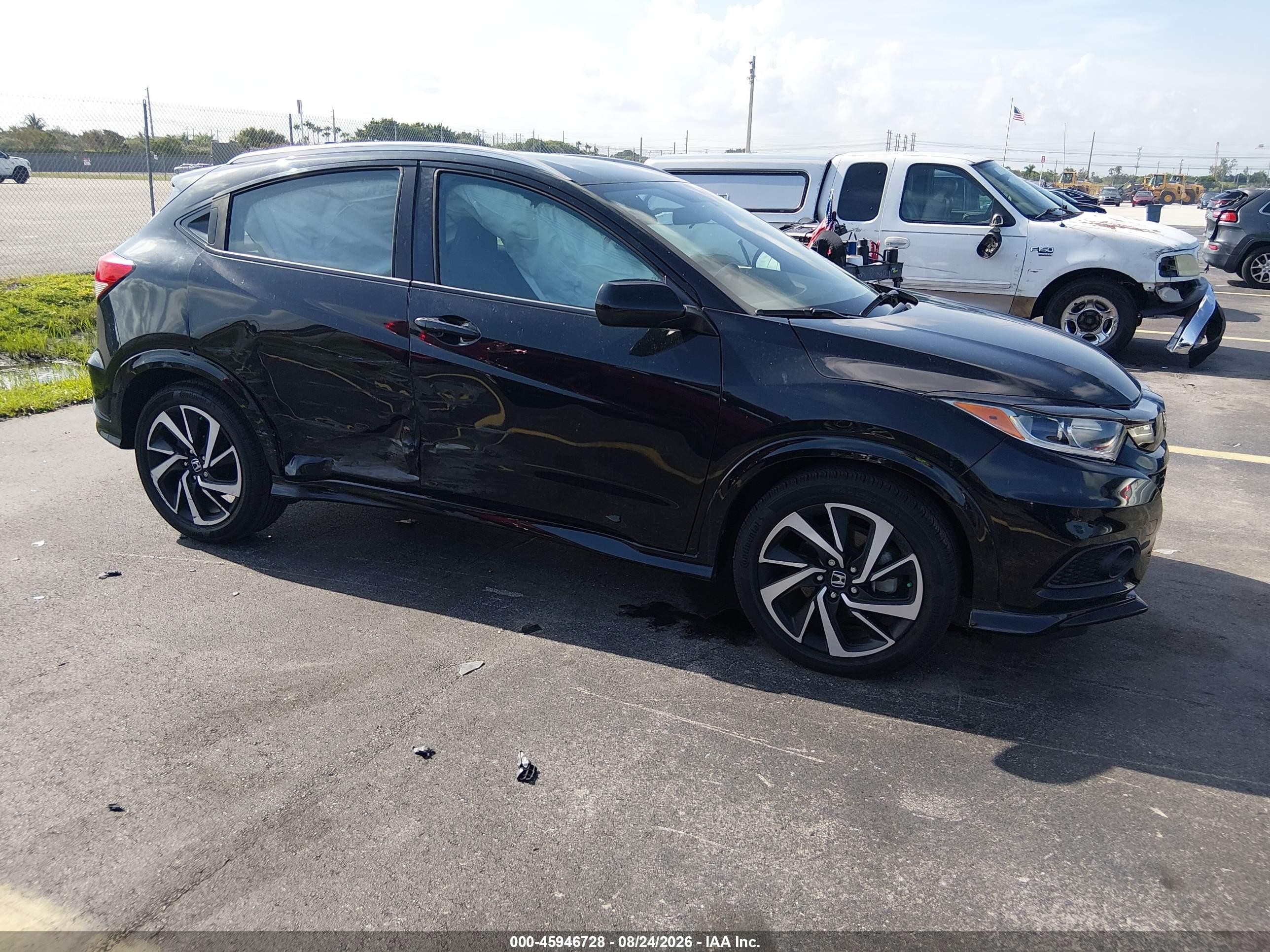 2019 Honda Hr-v Sport Black vin: 3CZRU5H16KG705920