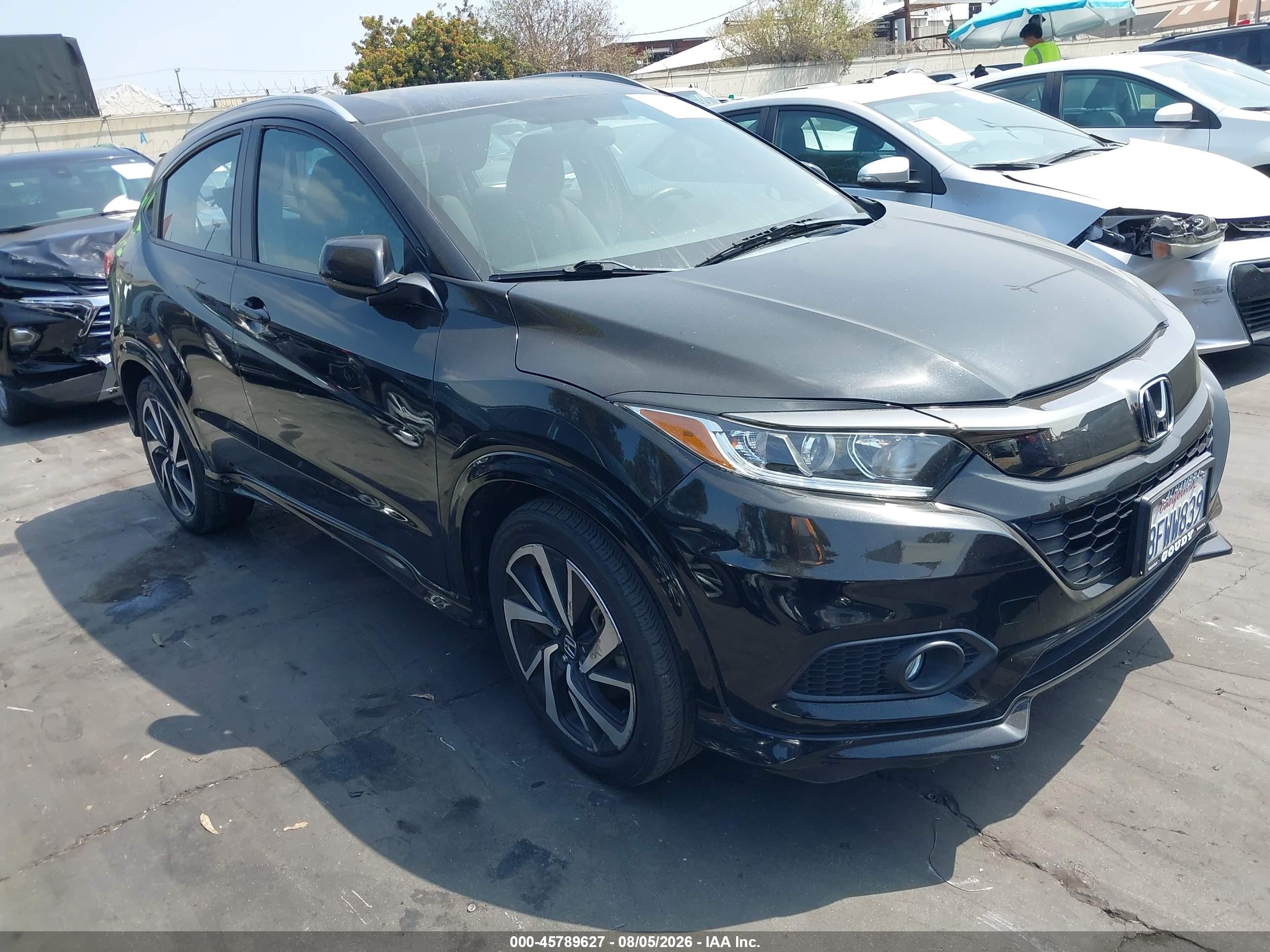 2019 Honda Hr-v Sport Black vin: 3CZRU5H17KG702671