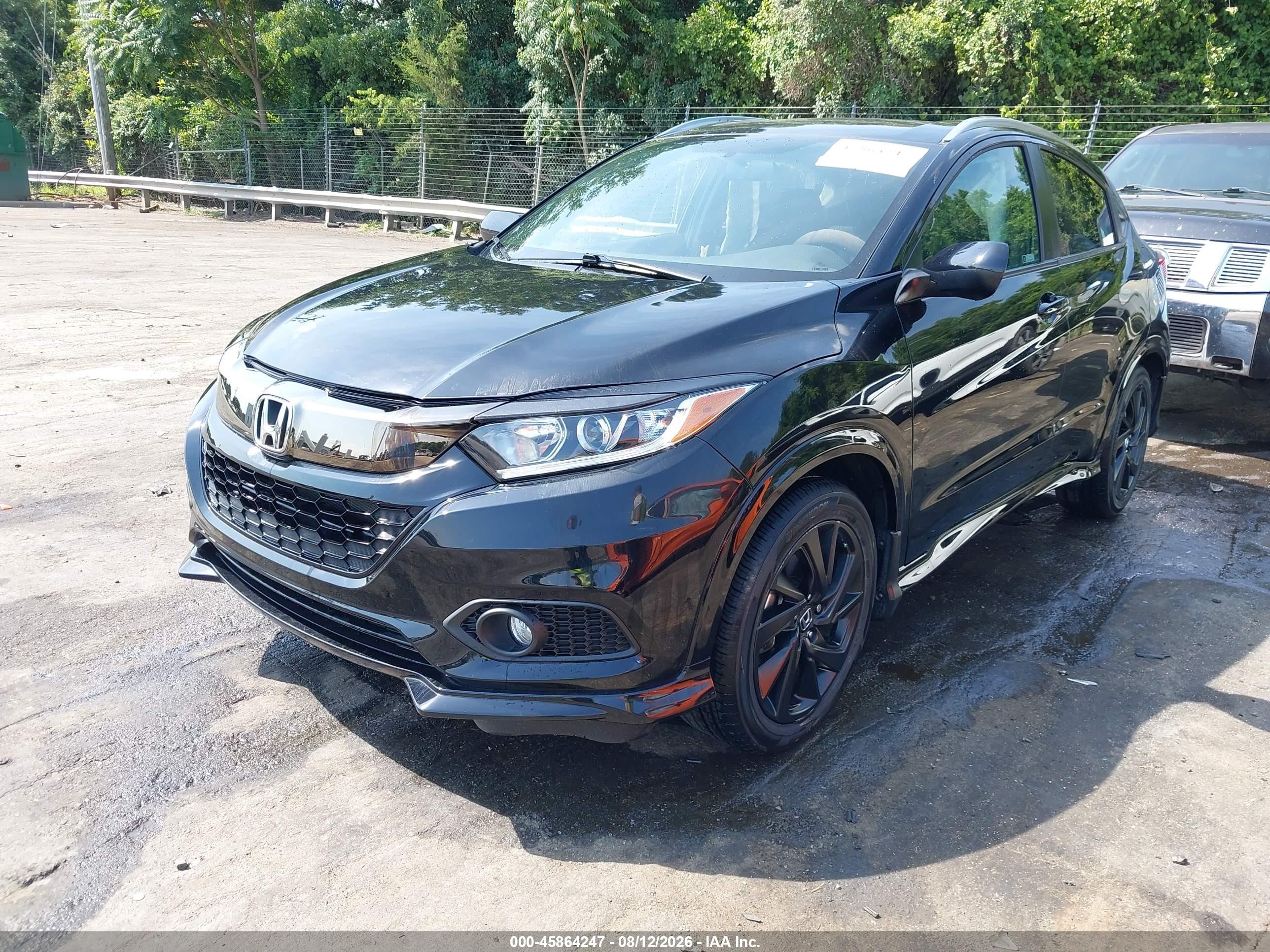 2022 Honda Hr-v 2wd Sport Black vin: 3CZRU5H19NM731692