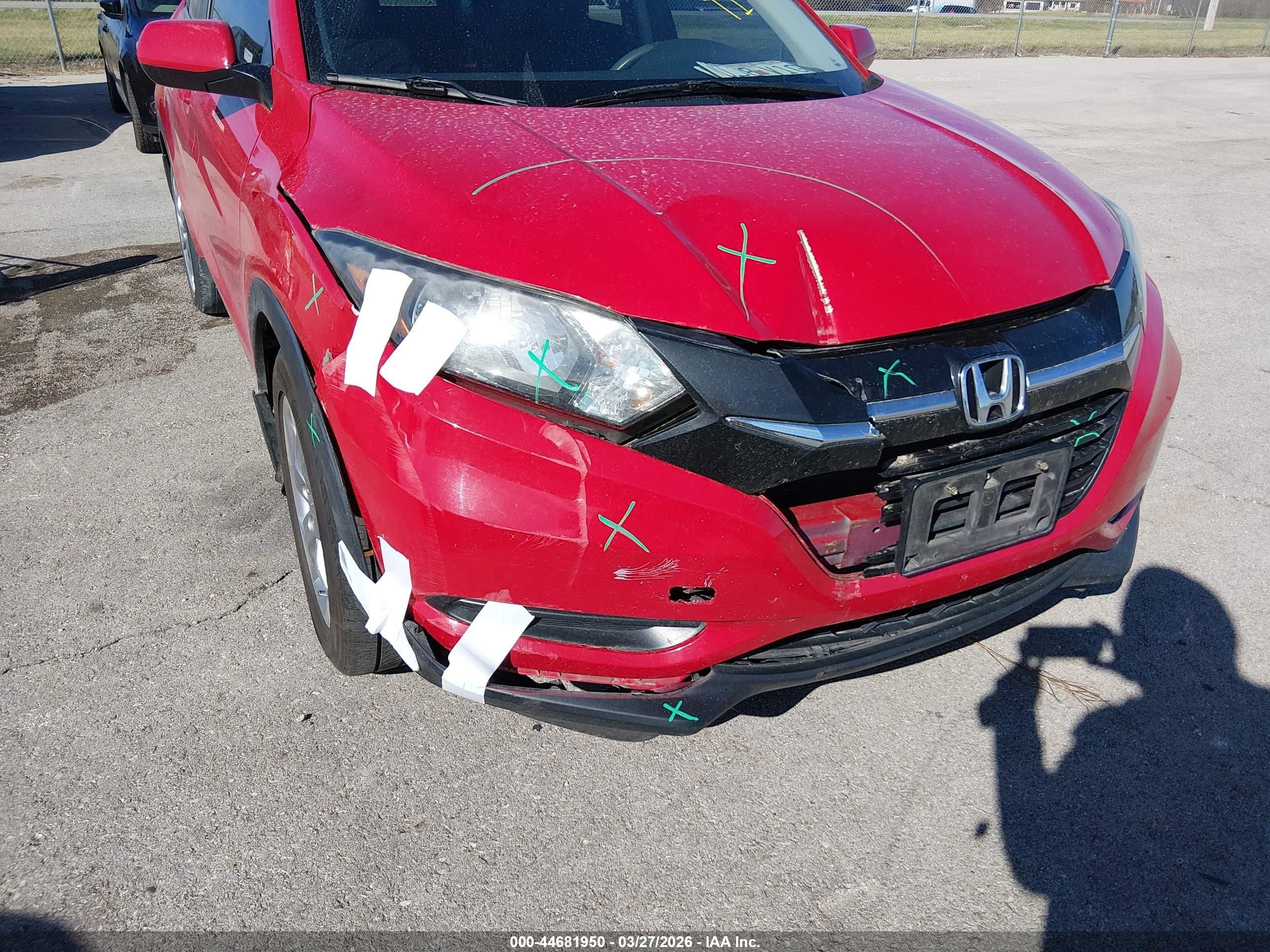 2017 Honda Hr-v Lx Red vin: 3CZRU5H32HG701440