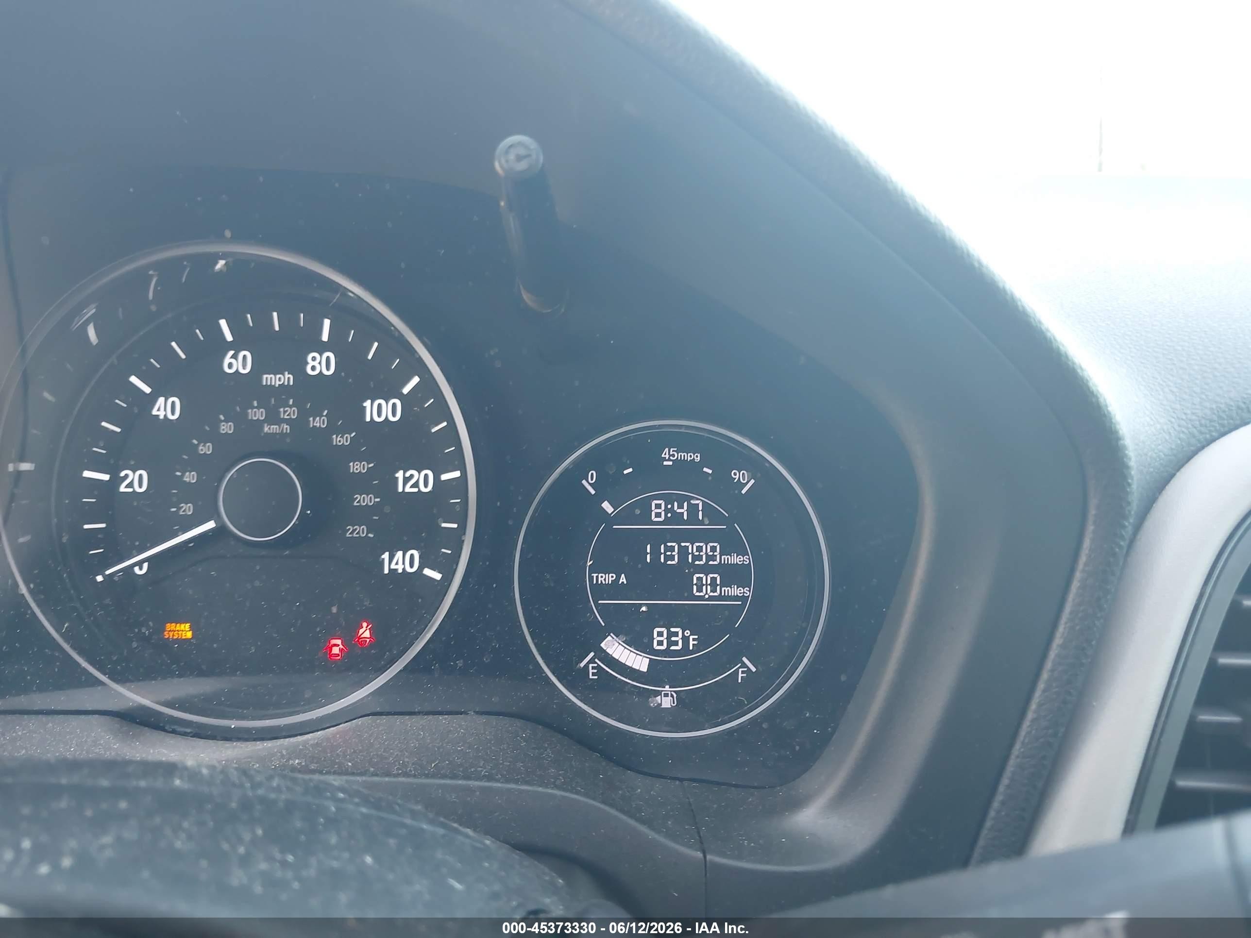 2017 Honda Hr-v Lx Gray vin: 3CZRU5H33HG708574