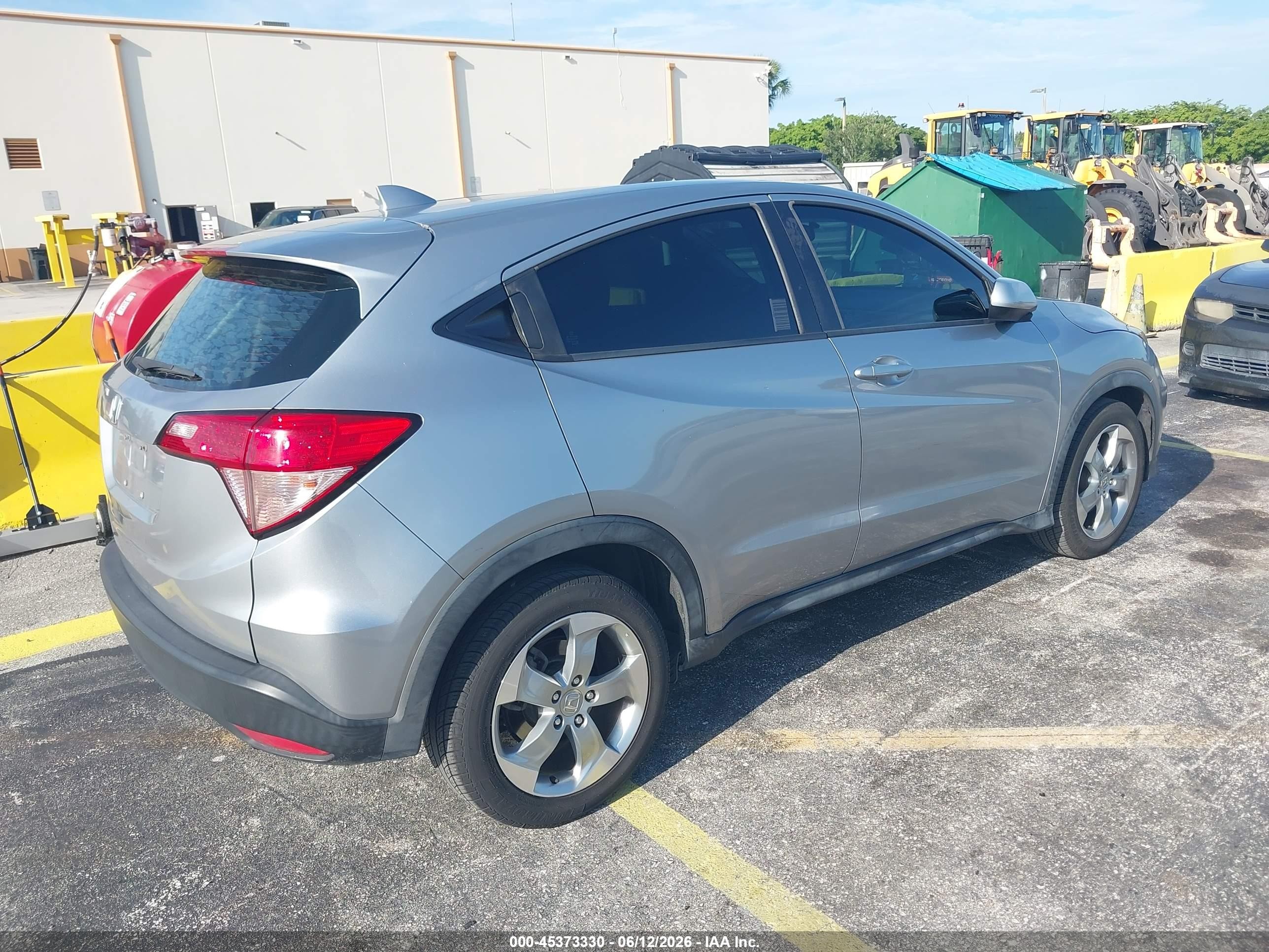 2017 Honda Hr-v Lx Gray vin: 3CZRU5H33HG708574