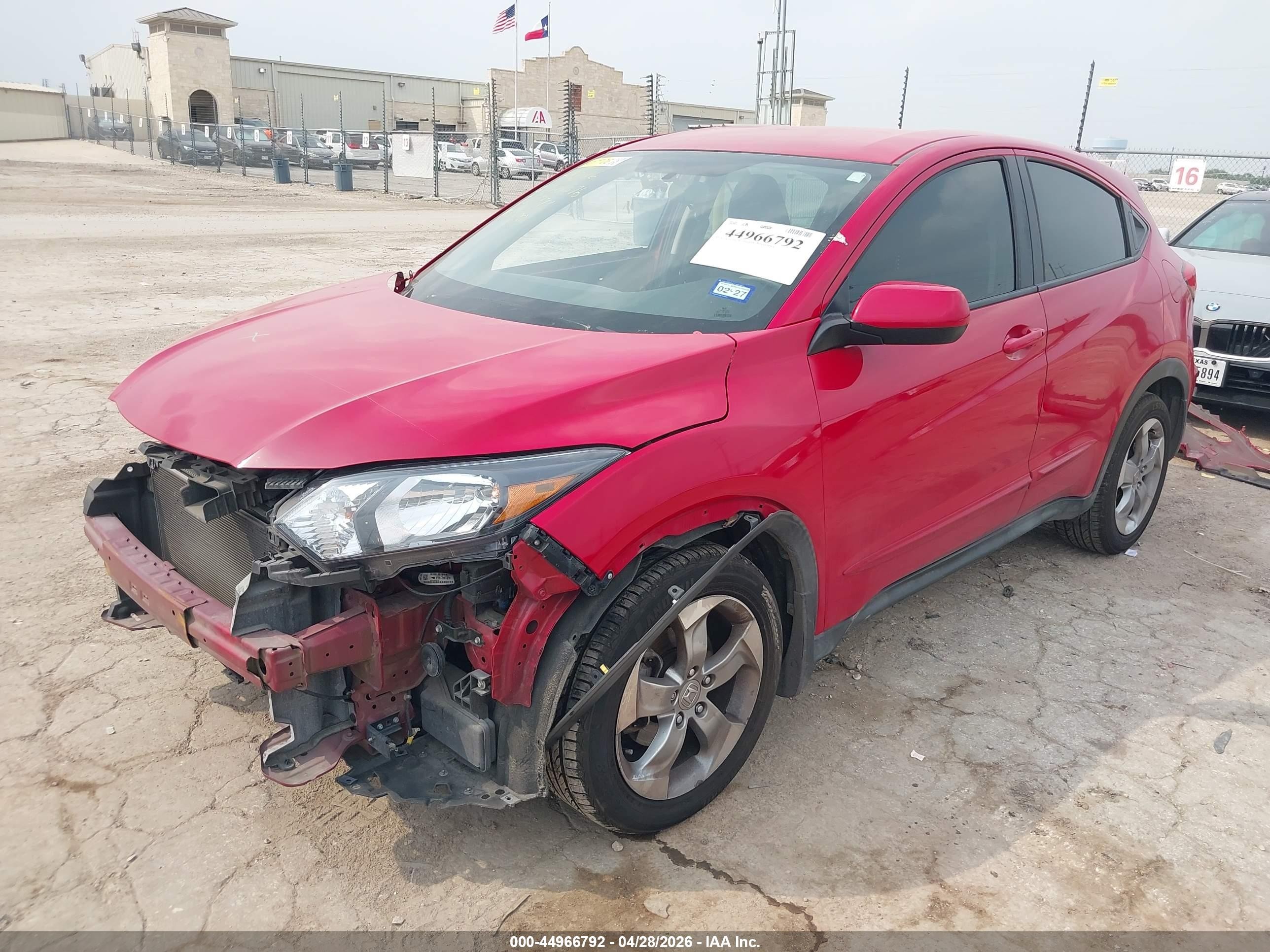 2017 Honda Hr-v Lx Red vin: 3CZRU5H33HM702971
