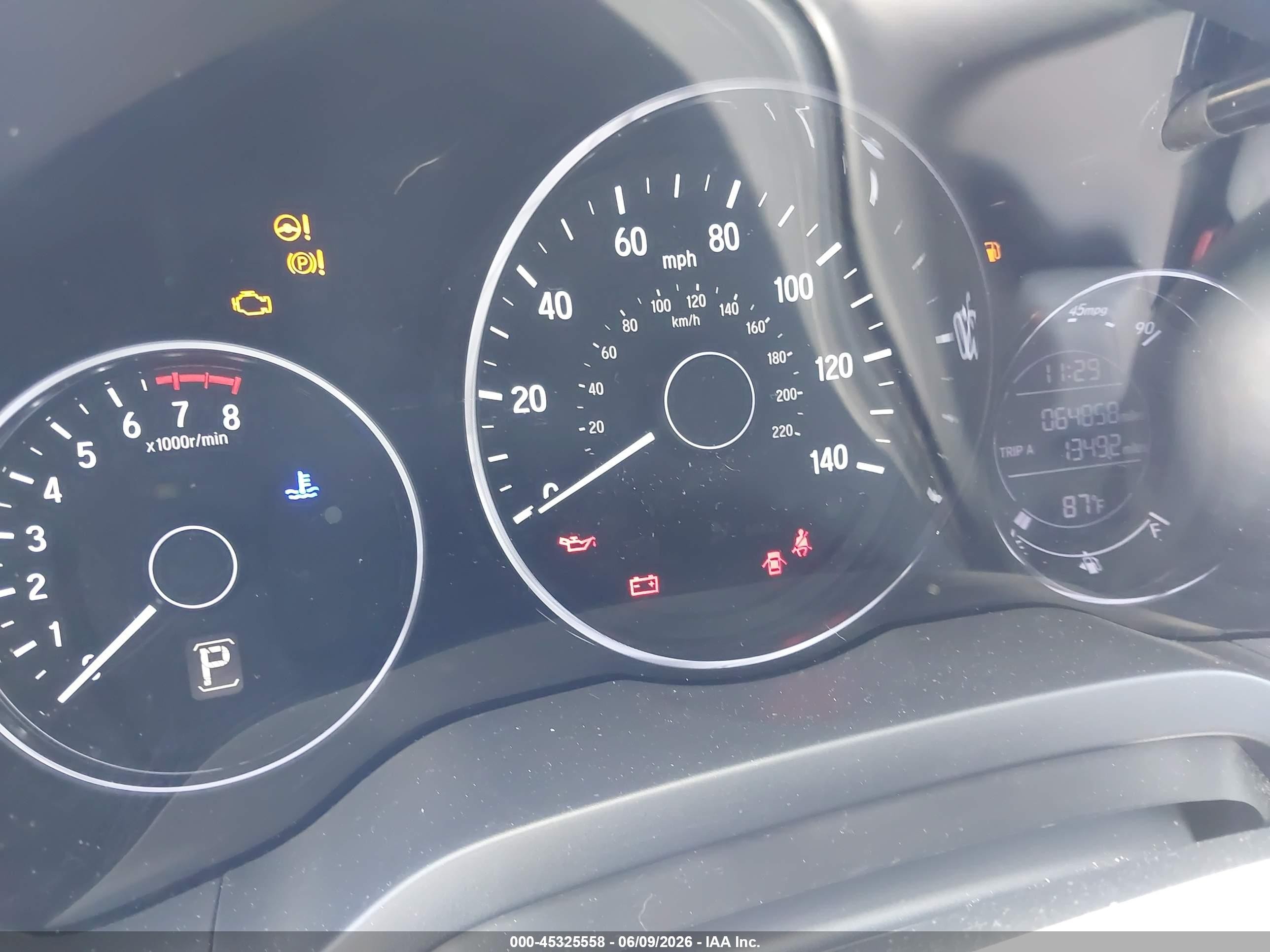2020 Honda Hr-v 2wd Lx White vin: 3CZRU5H33LM709055