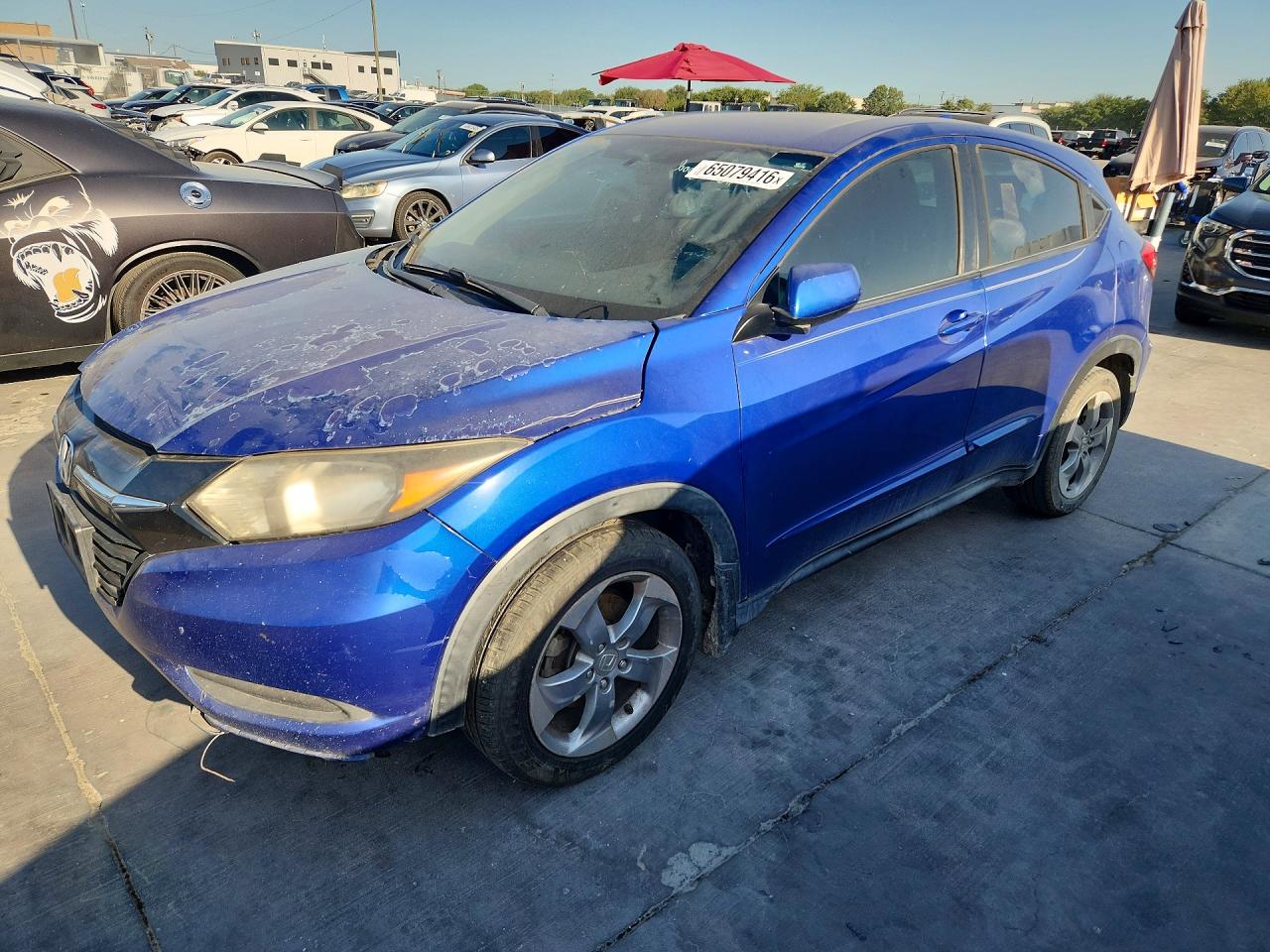 2018 Honda Hr-v Lx Blue vin: 3CZRU5H36JM715591