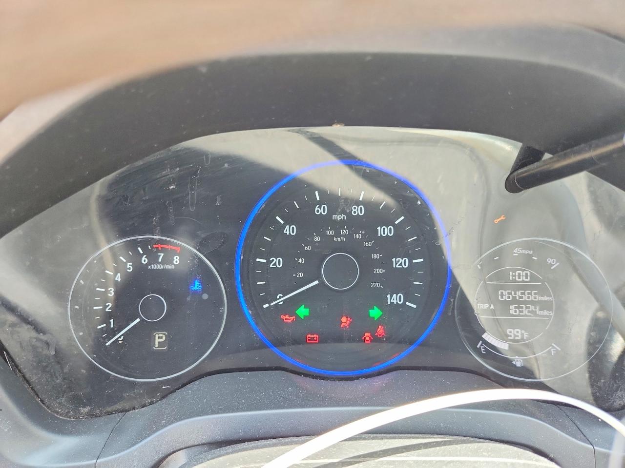 2017 Honda Hr-v Lx Gray vin: 3CZRU5H38HM708748