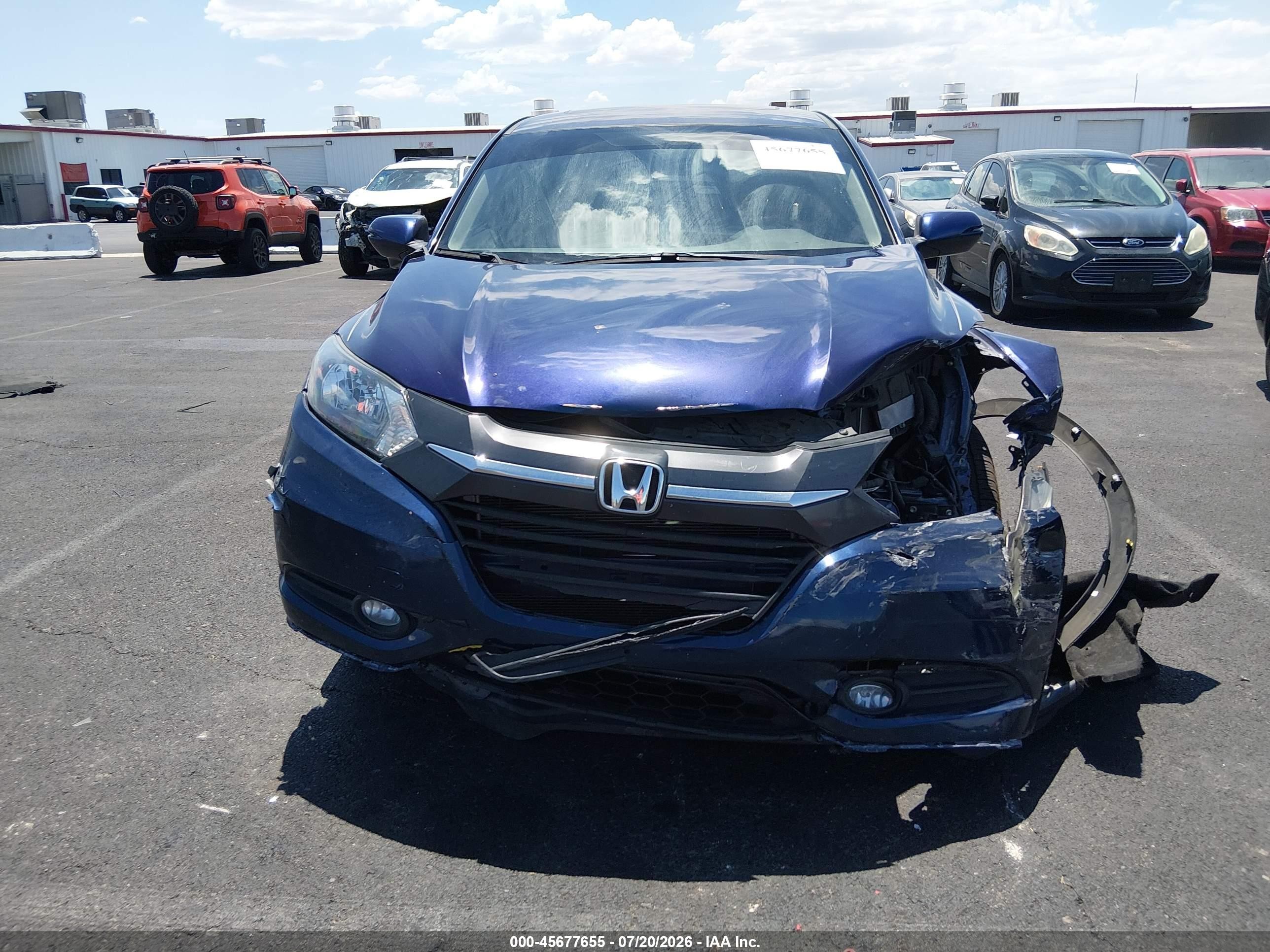 2017 Honda Hr-v Ex Blue vin: 3CZRU5H50HG708498