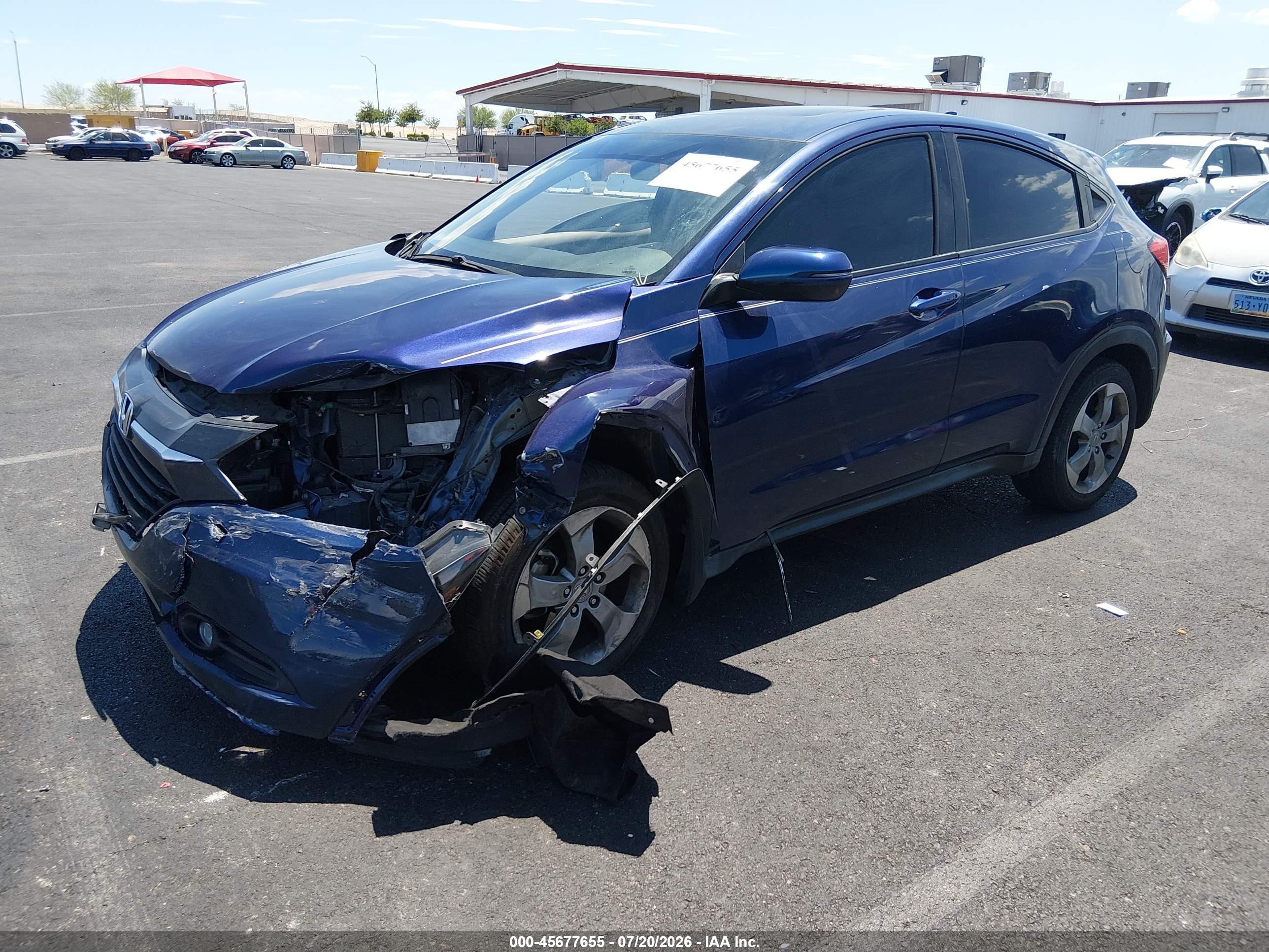 2017 Honda Hr-v Ex Blue vin: 3CZRU5H50HG708498