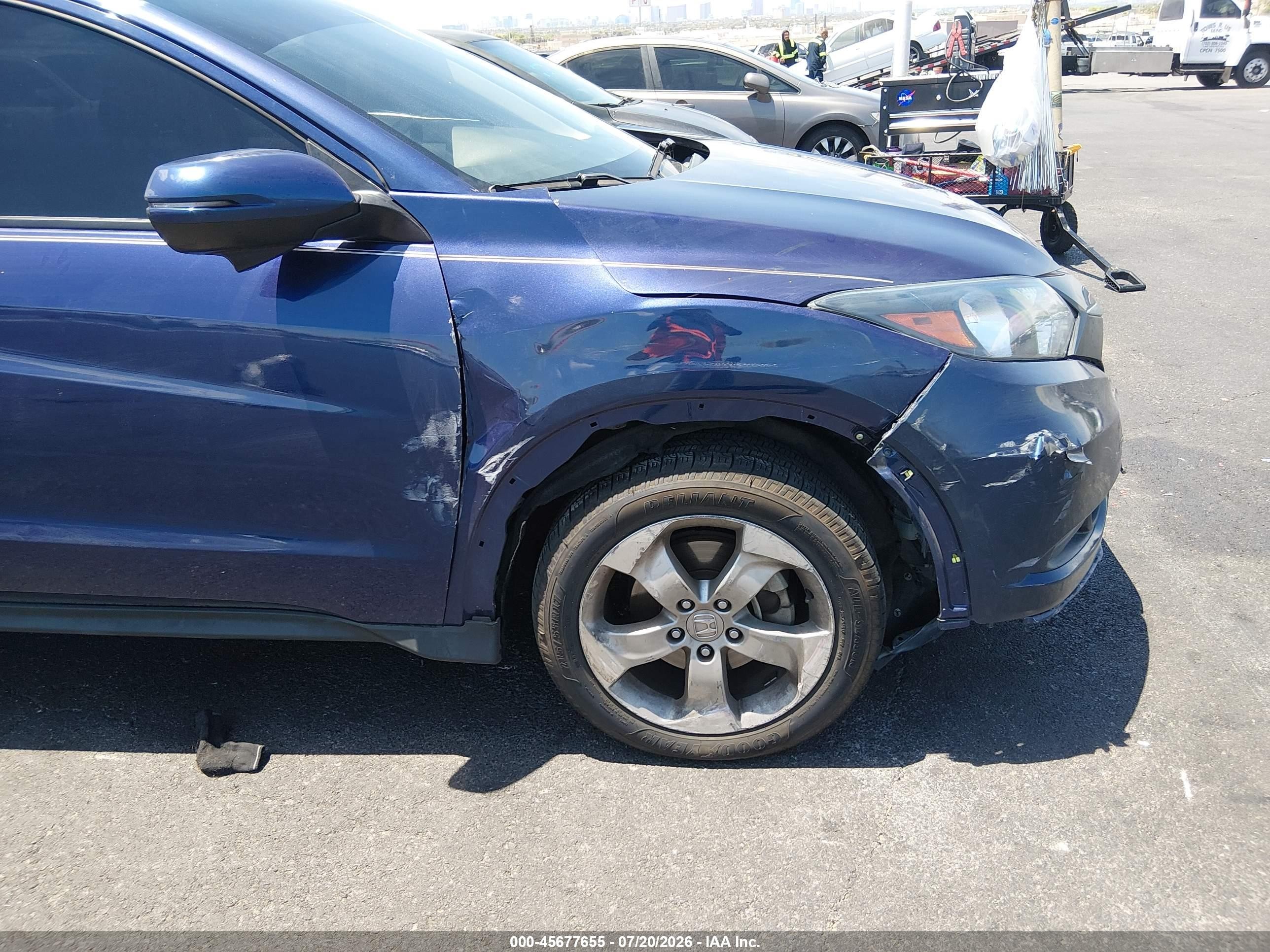 2017 Honda Hr-v Ex Blue vin: 3CZRU5H50HG708498