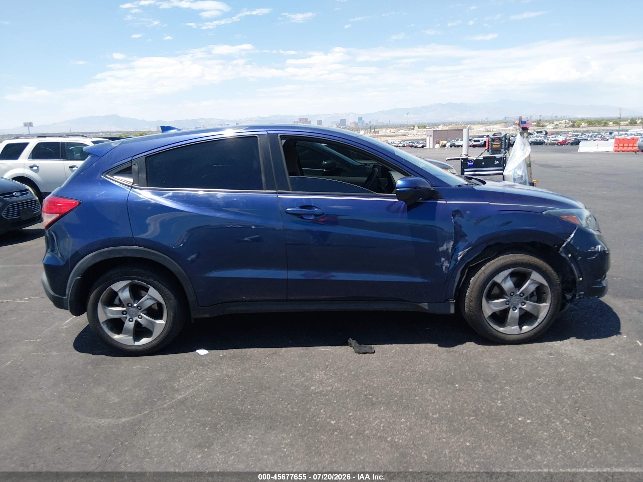 2017 Honda Hr-v Ex Blue vin: 3CZRU5H50HG708498