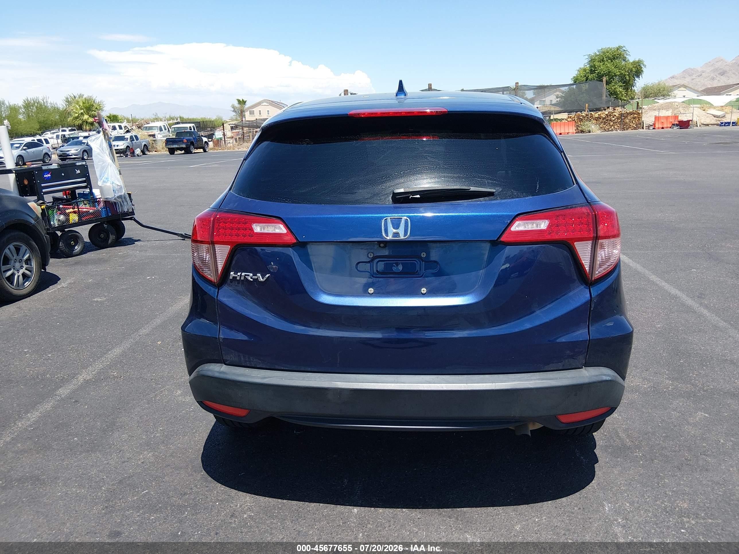 2017 Honda Hr-v Ex Blue vin: 3CZRU5H50HG708498
