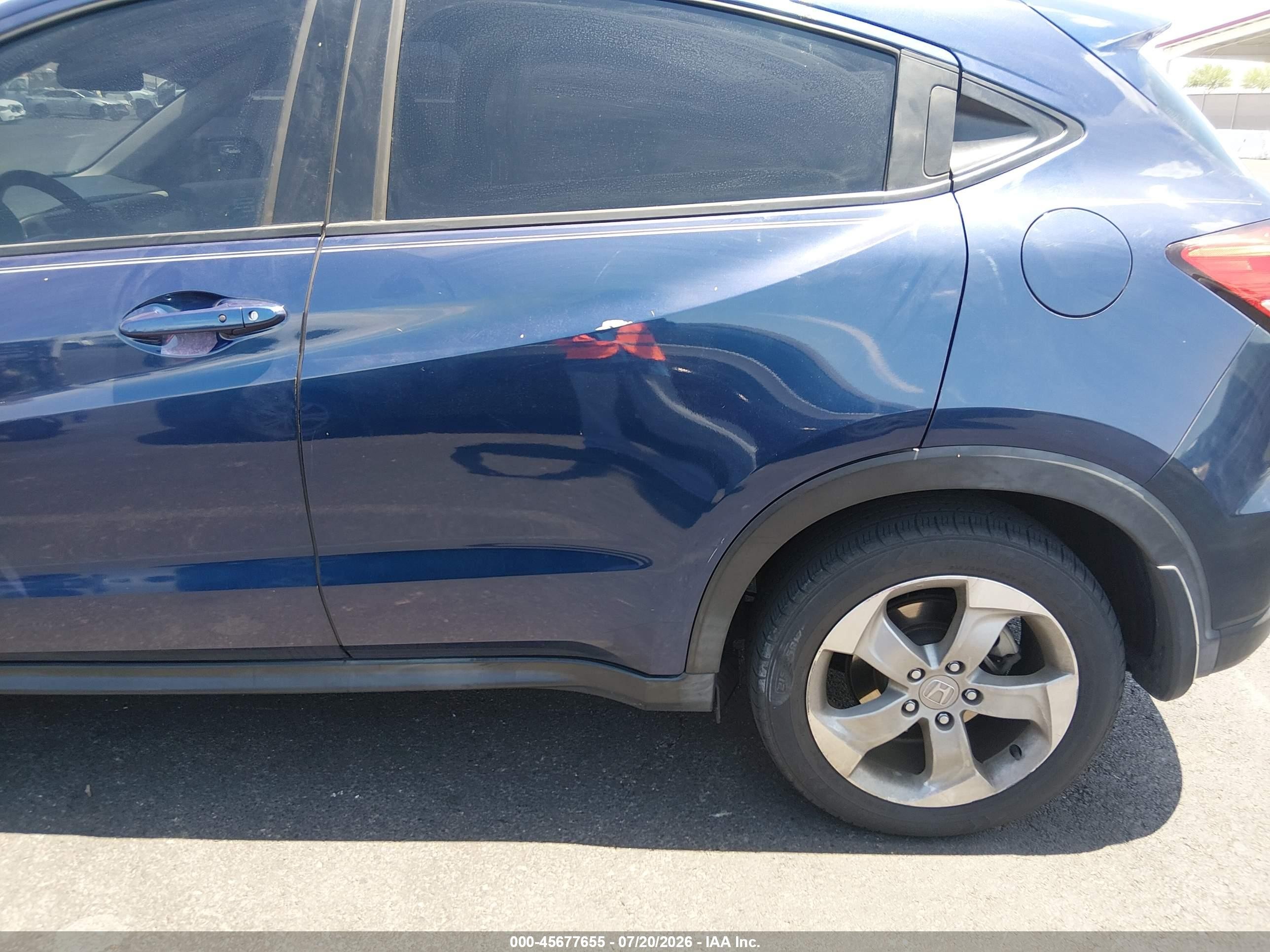 2017 Honda Hr-v Ex Blue vin: 3CZRU5H50HG708498