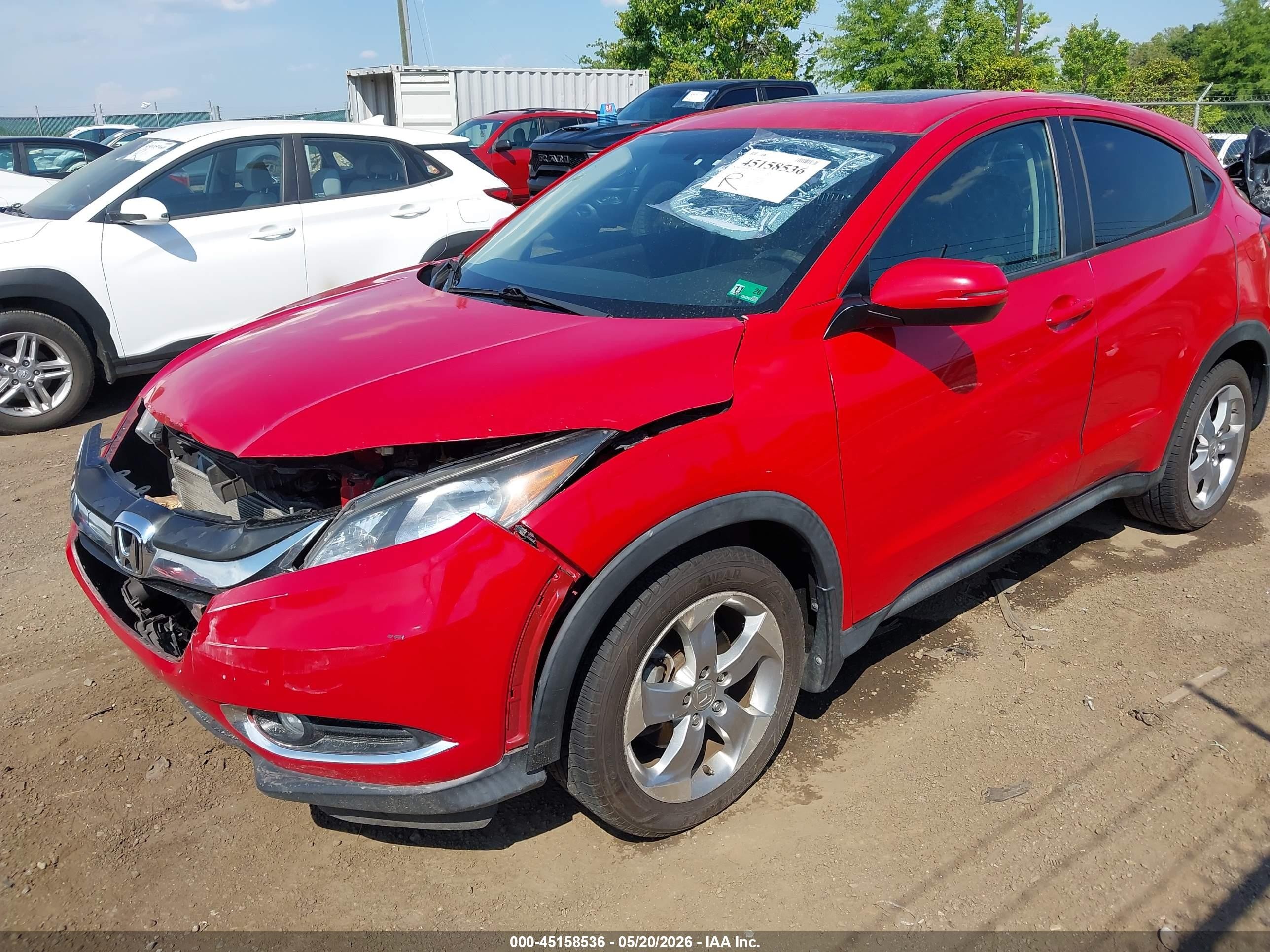 2017 Honda Hr-v Ex Красный vin: 3CZRU5H50HM713489