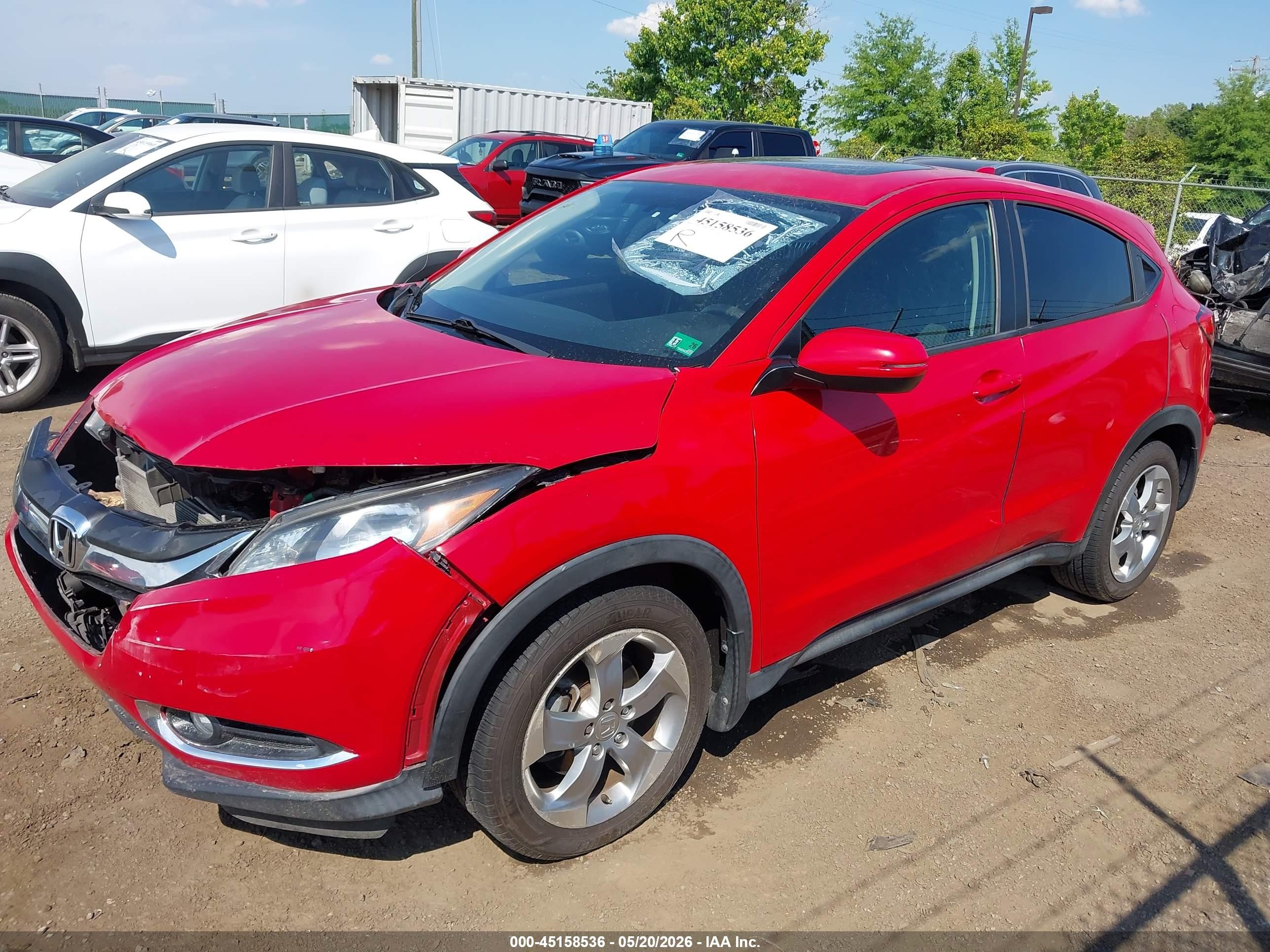 2017 Honda Hr-v Ex Красный vin: 3CZRU5H50HM713489