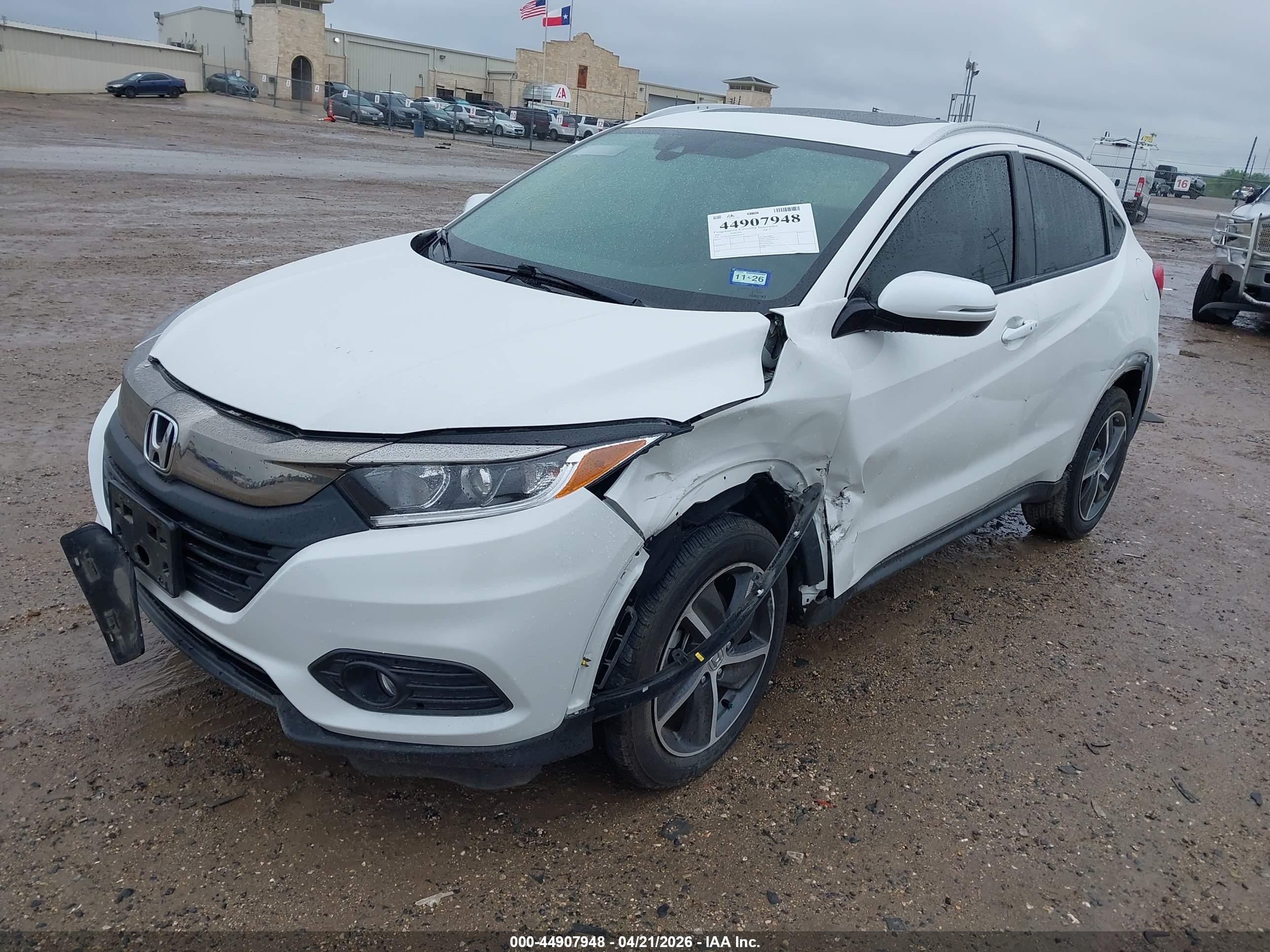 2021 Honda Hr-v 2wd Ex White vin: 3CZRU5H50MM707475