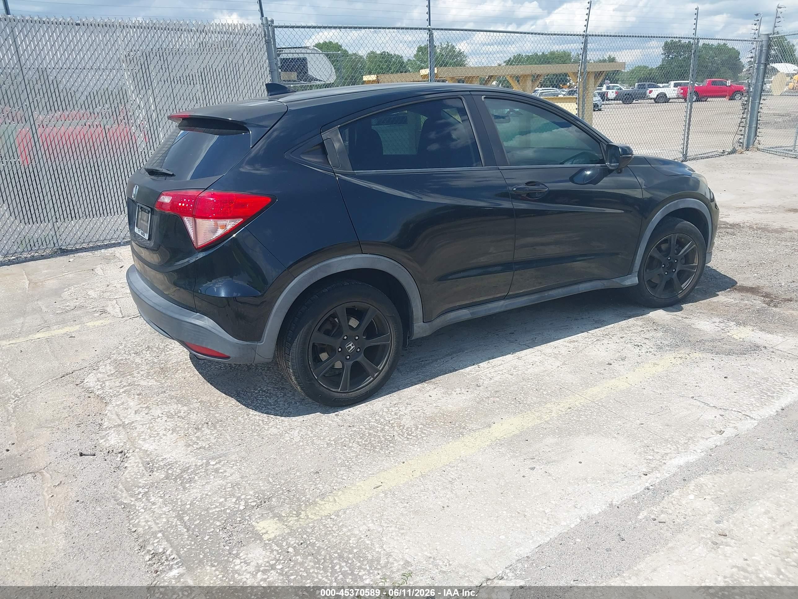 2016 Honda Hr-v Ex Black vin: 3CZRU5H54GM727460