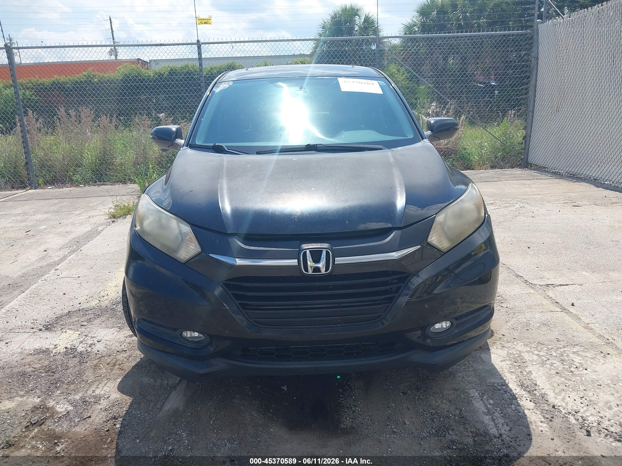 2016 Honda Hr-v Ex Black vin: 3CZRU5H54GM727460