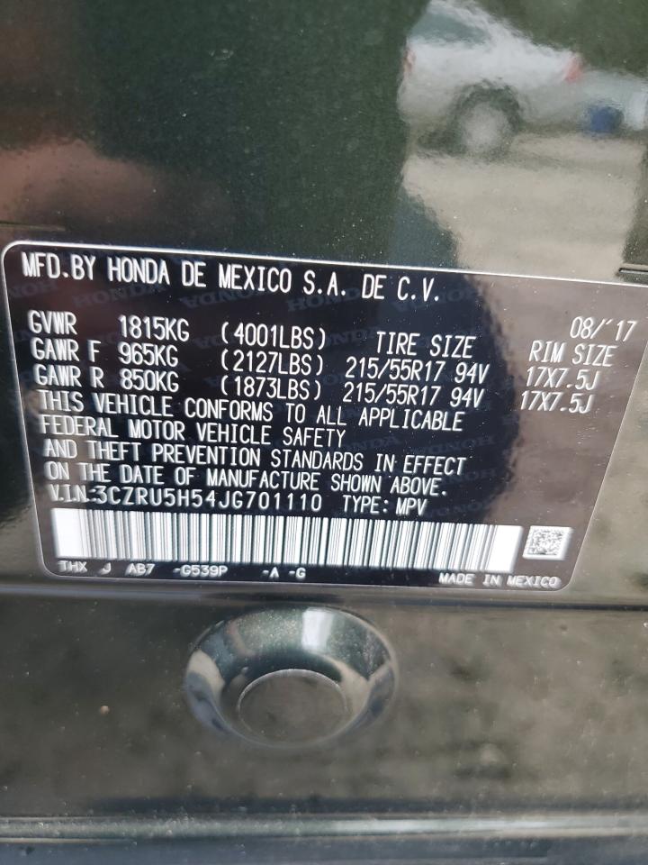 2018 Honda Hr-v Ex Green vin: 3CZRU5H54JG701110