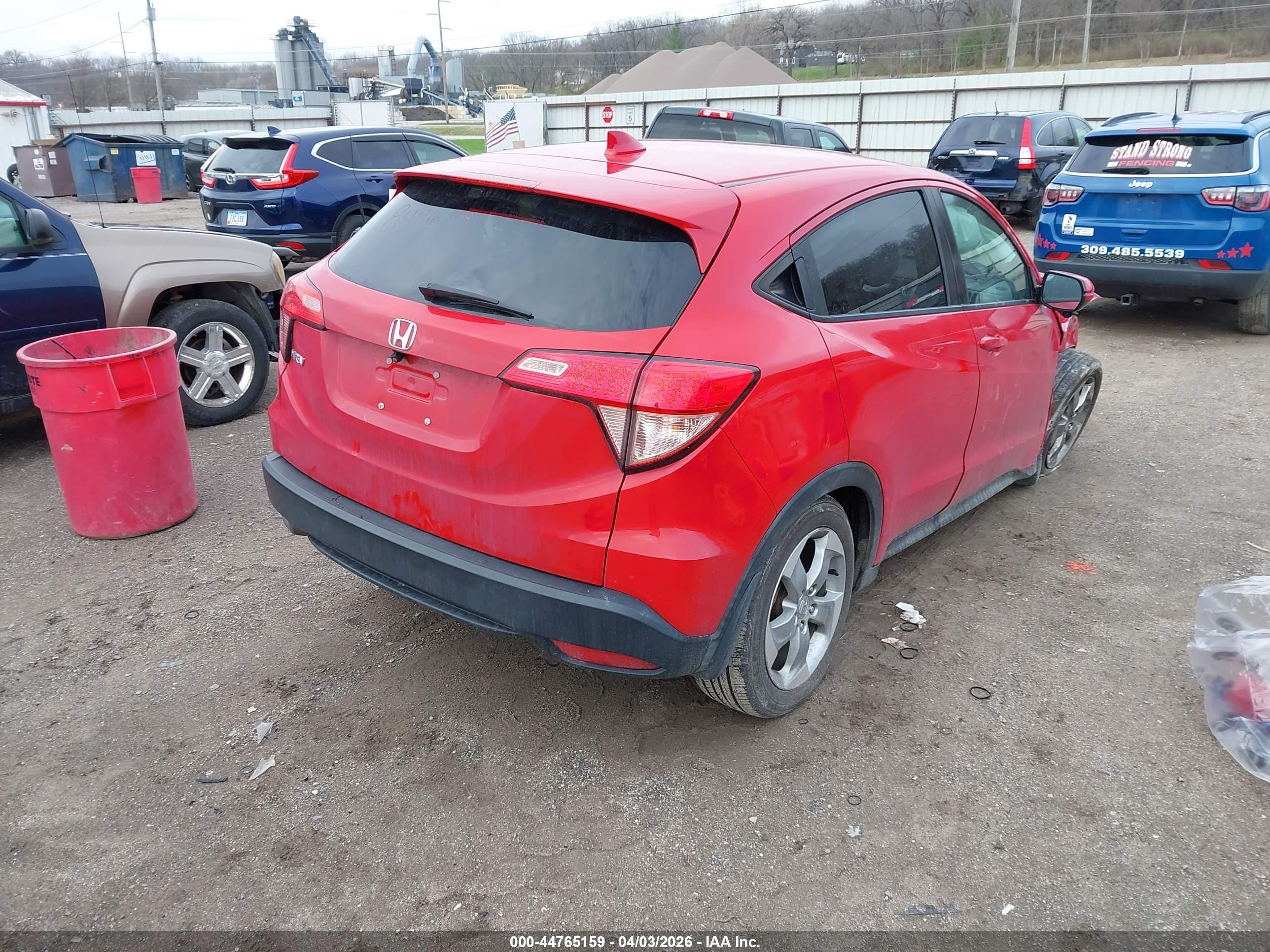 2017 Honda Hr-v Ex Red vin: 3CZRU5H57HG702374