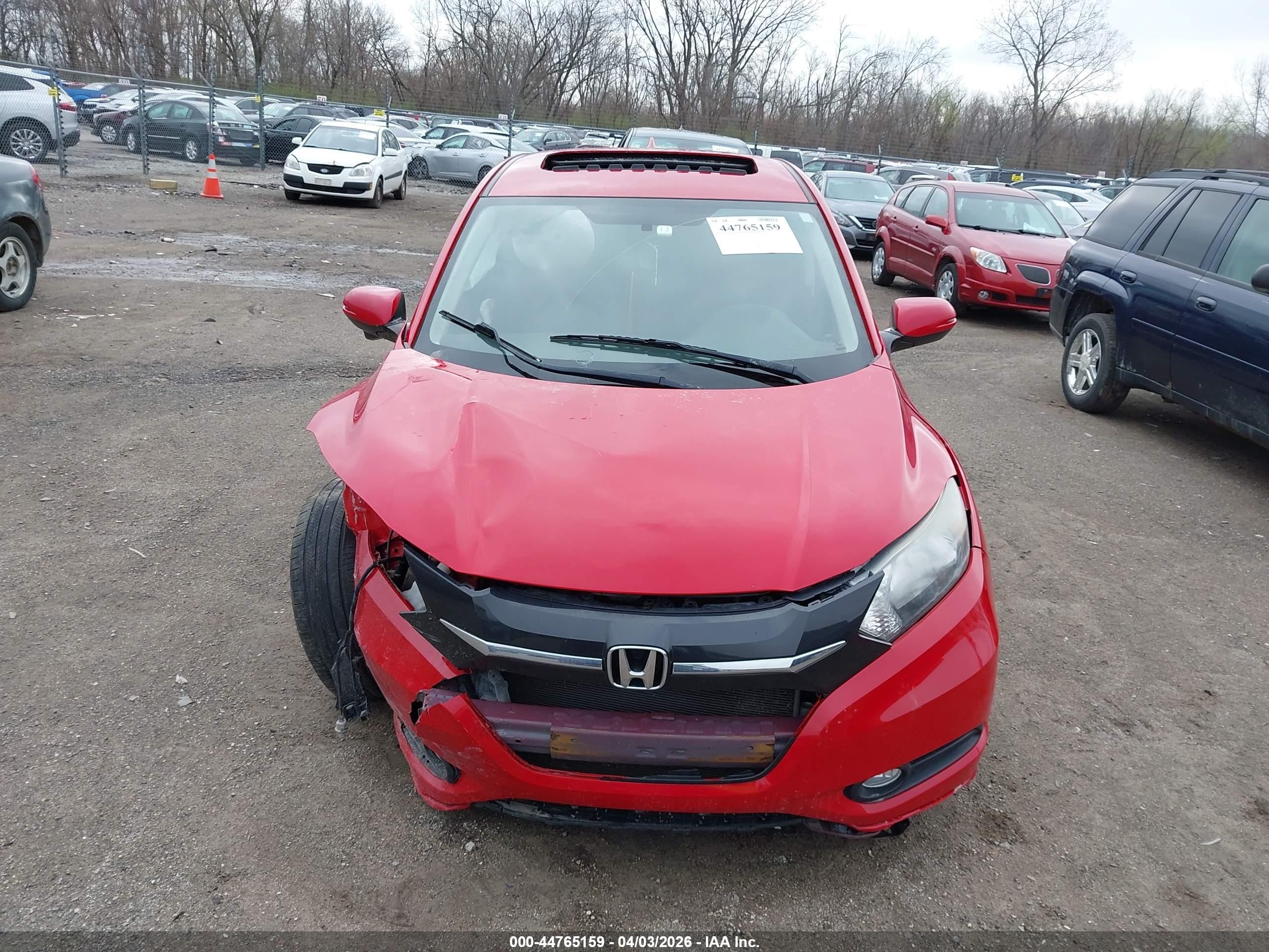 2017 Honda Hr-v Ex Red vin: 3CZRU5H57HG702374