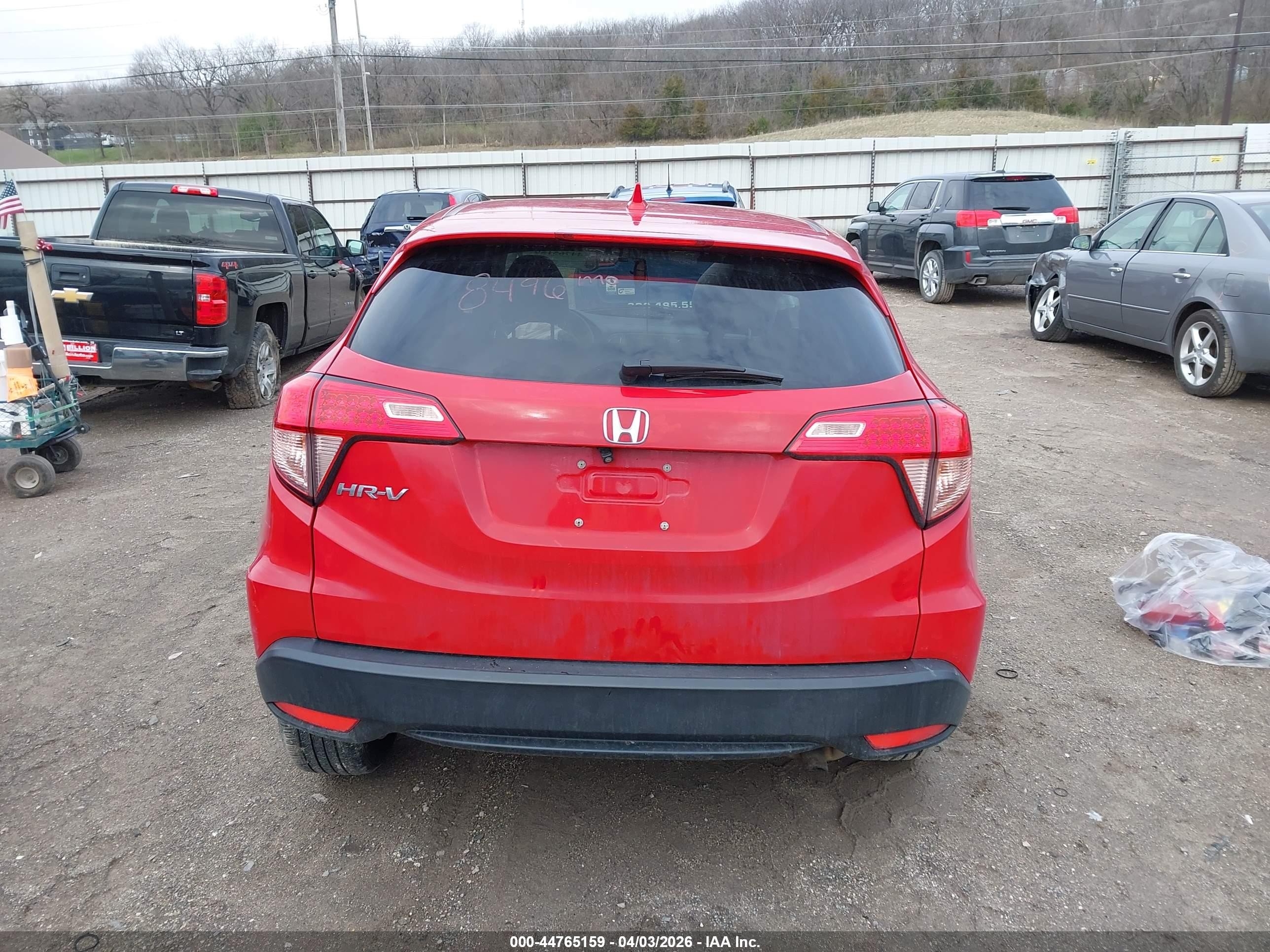 2017 Honda Hr-v Ex Red vin: 3CZRU5H57HG702374