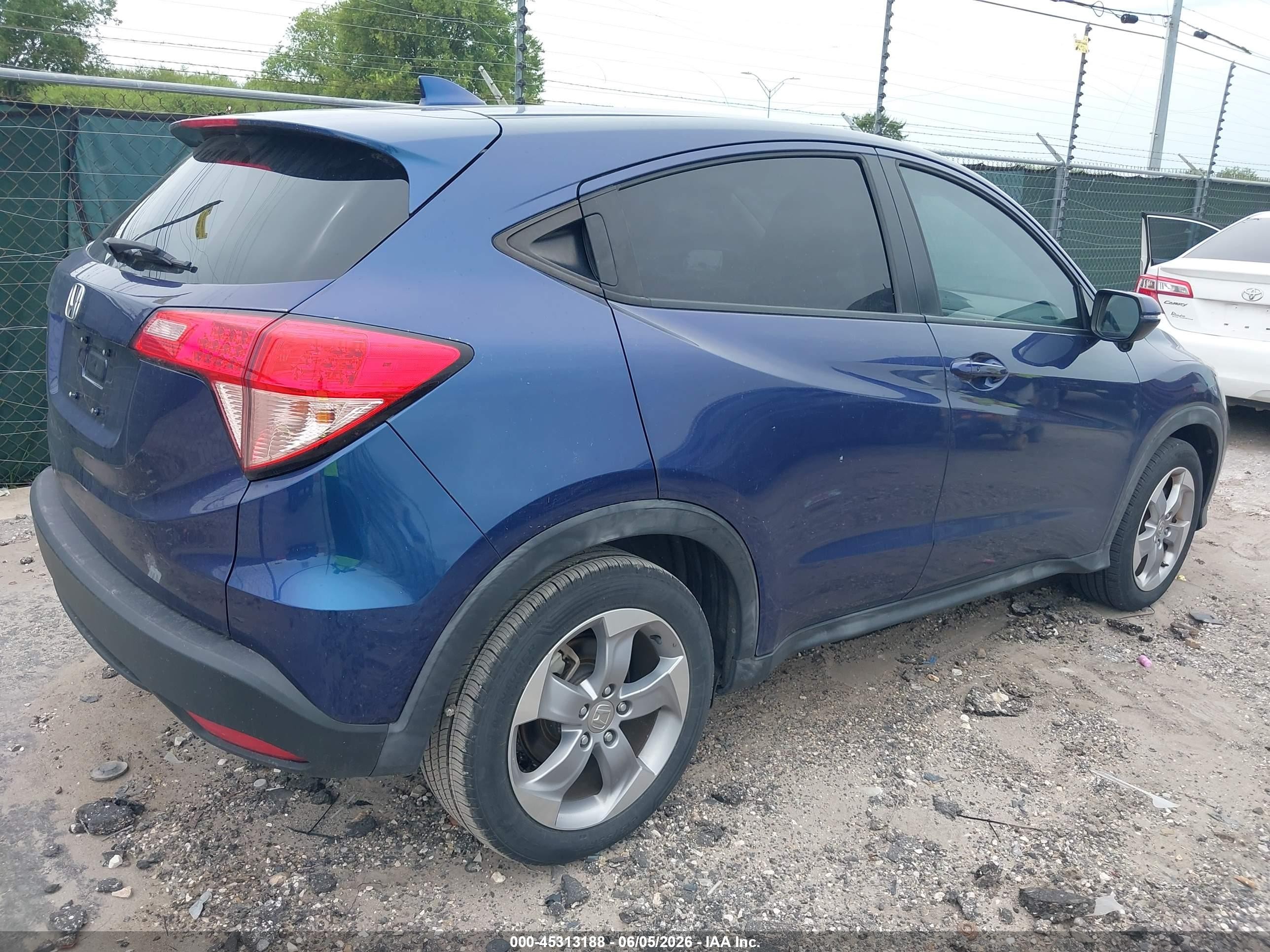 2017 Honda Hr-v Ex Blue vin: 3CZRU5H59HG702196