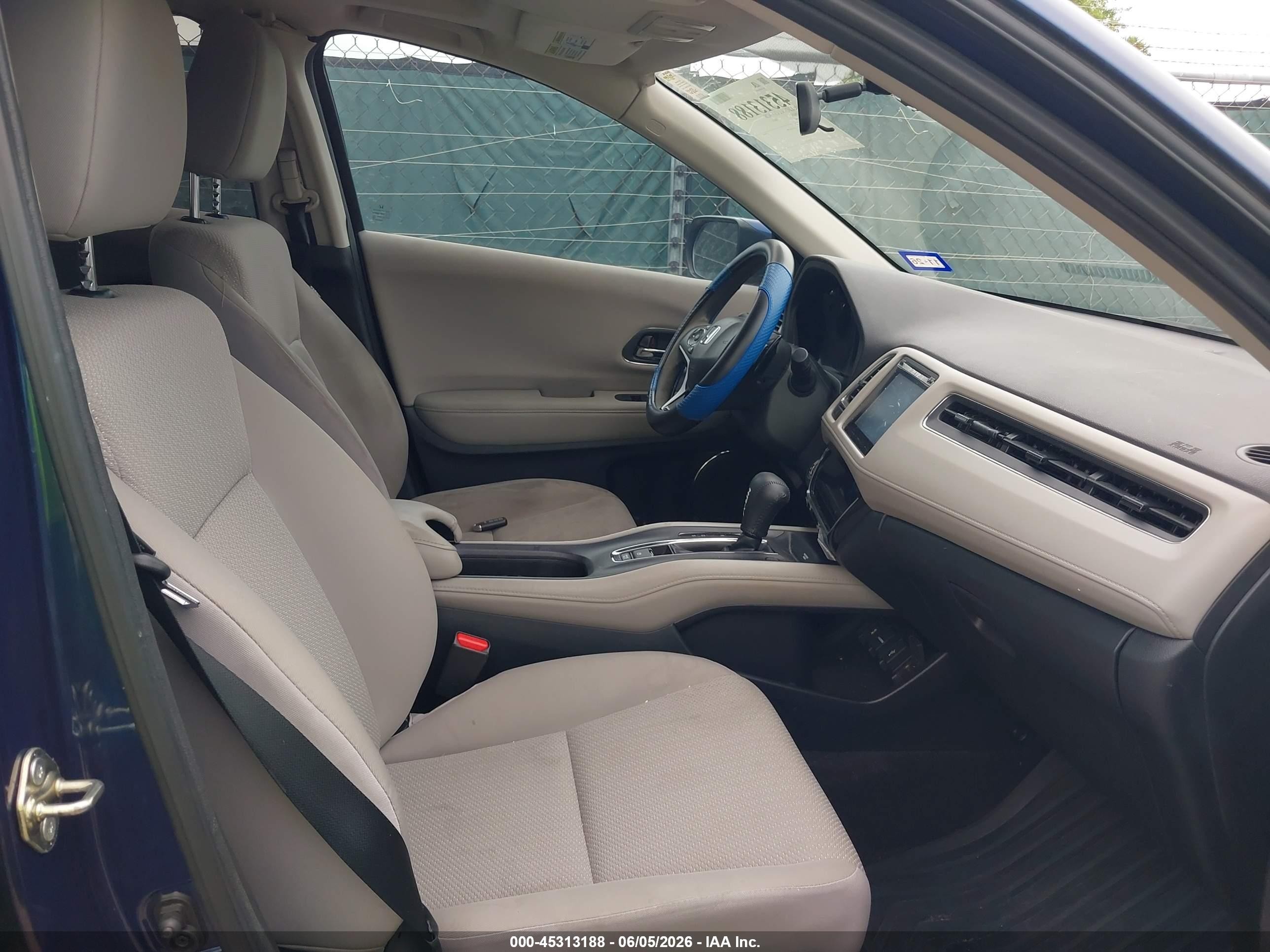 2017 Honda Hr-v Ex Blue vin: 3CZRU5H59HG702196
