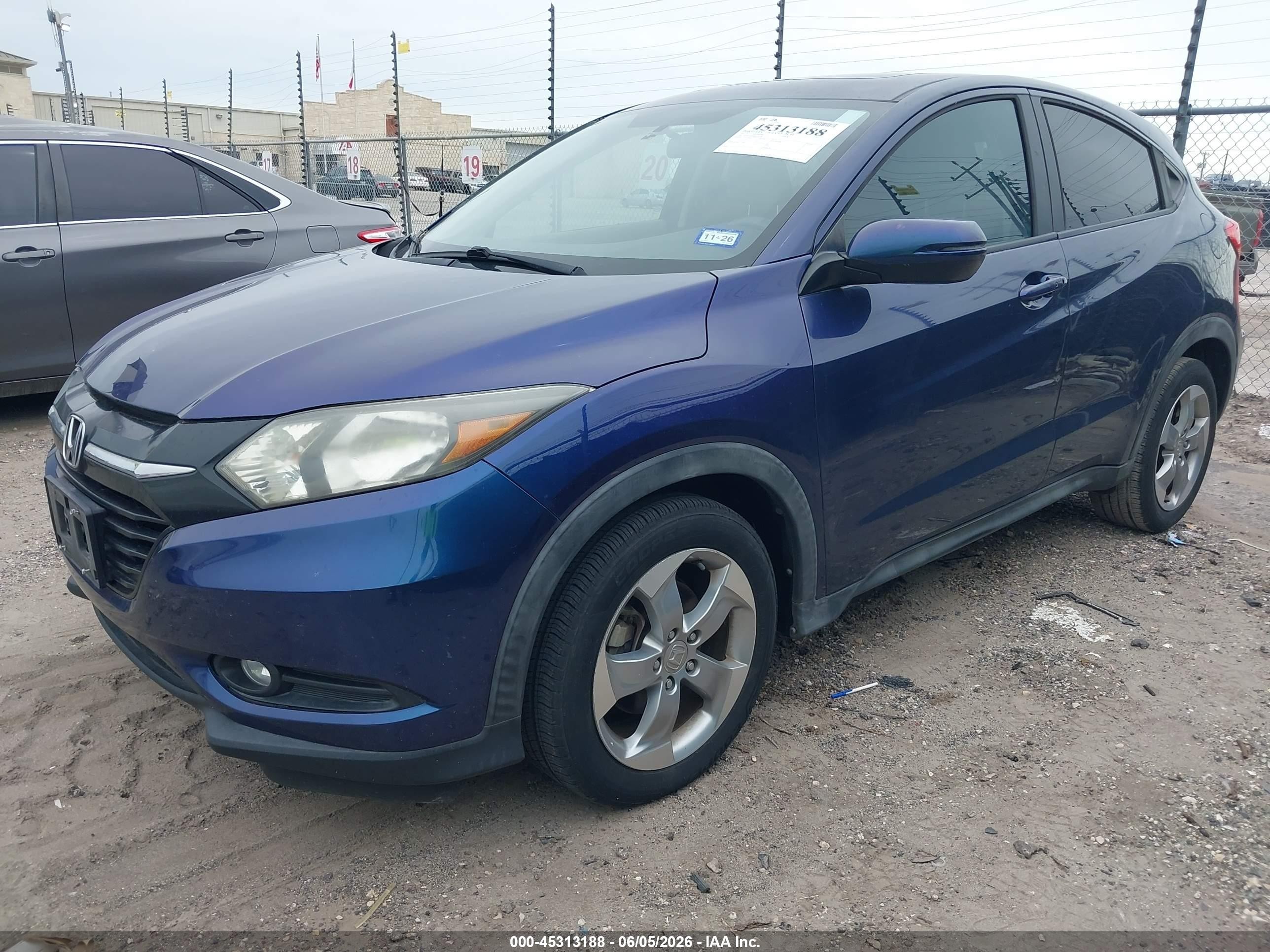 2017 Honda Hr-v Ex Blue vin: 3CZRU5H59HG702196
