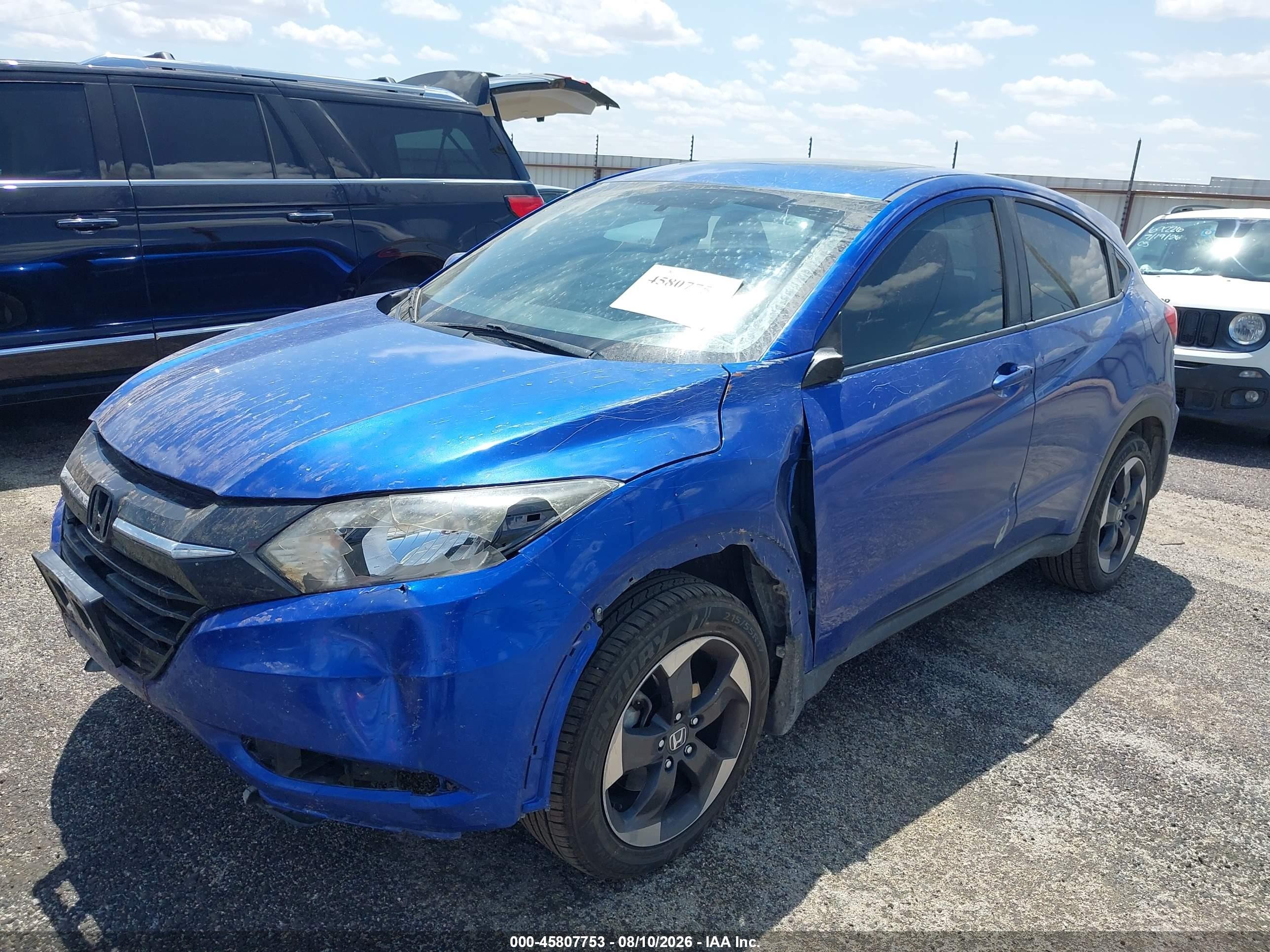 2018 Honda Hr-v Ex Blue vin: 3CZRU5H5XJM718091