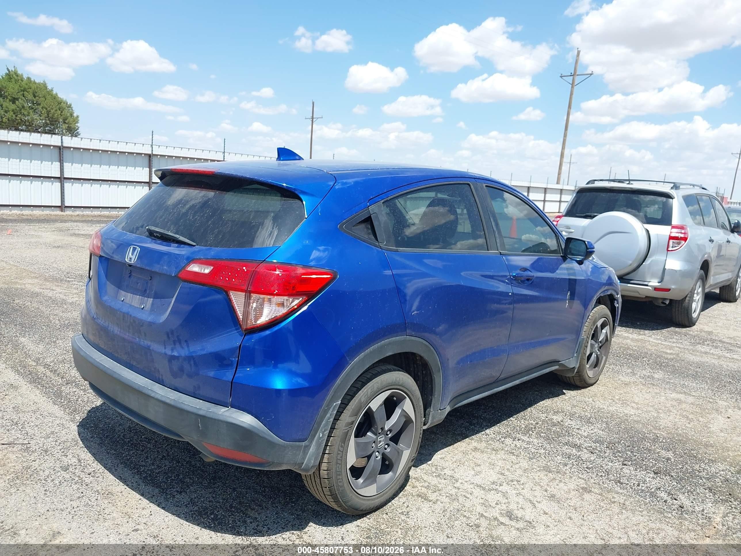 2018 Honda Hr-v Ex Blue vin: 3CZRU5H5XJM718091