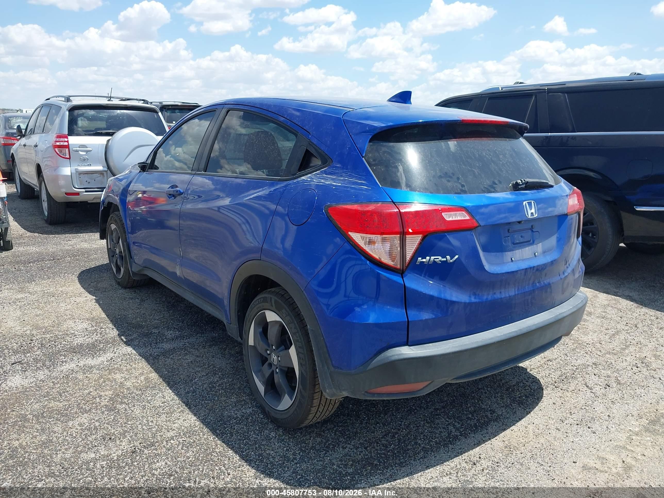 2018 Honda Hr-v Ex Blue vin: 3CZRU5H5XJM718091