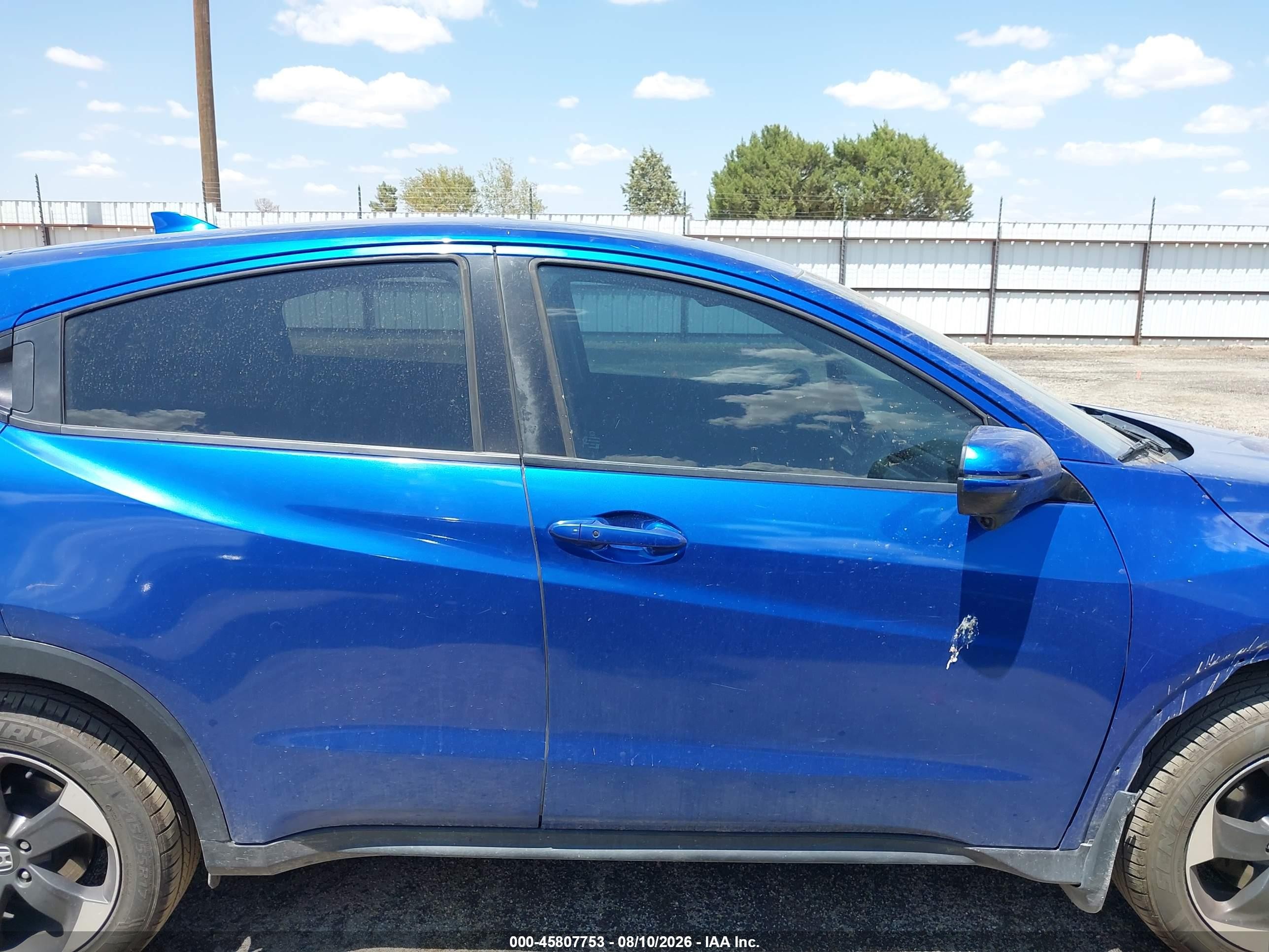 2018 Honda Hr-v Ex Blue vin: 3CZRU5H5XJM718091