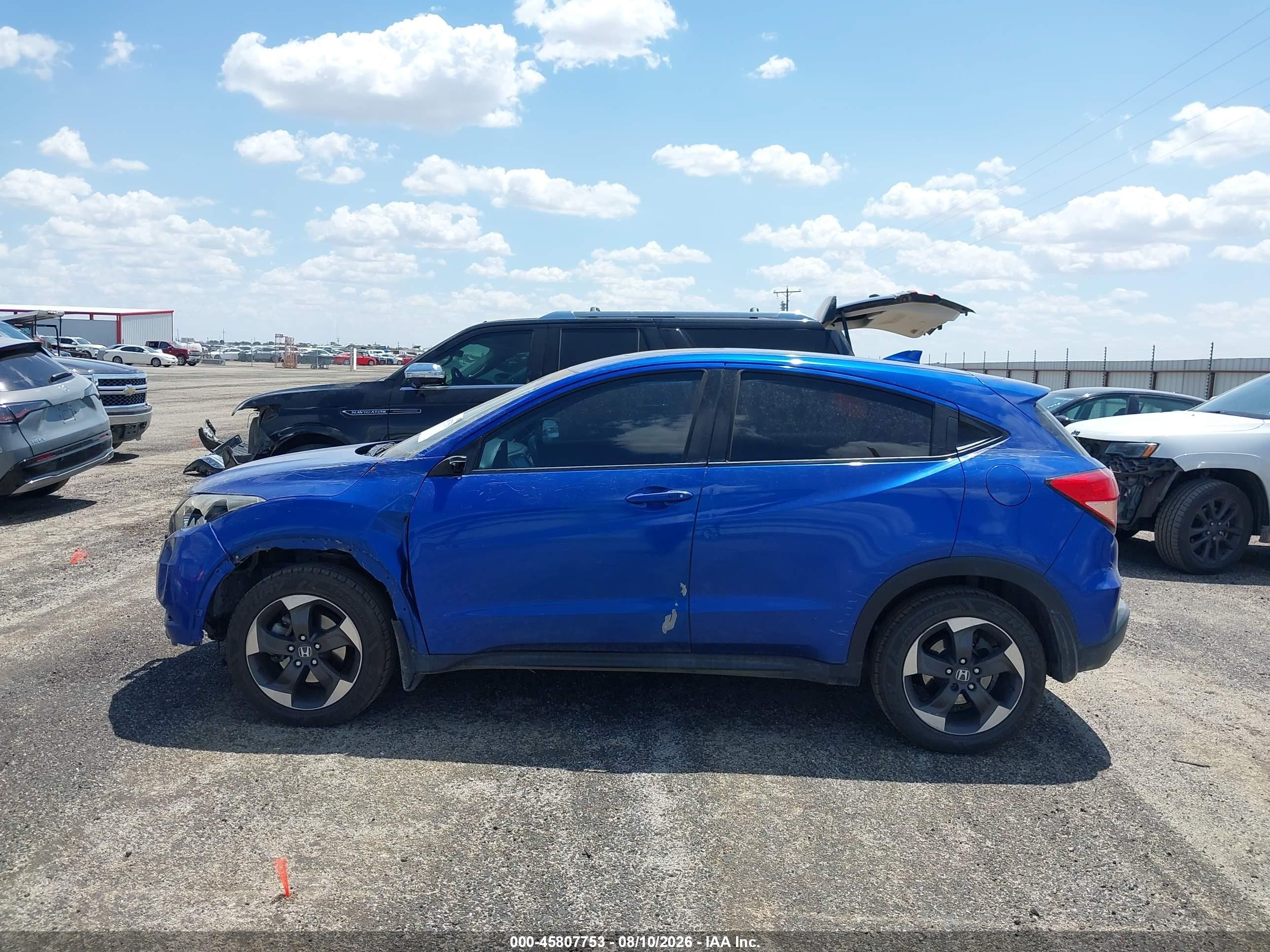 2018 Honda Hr-v Ex Blue vin: 3CZRU5H5XJM718091
