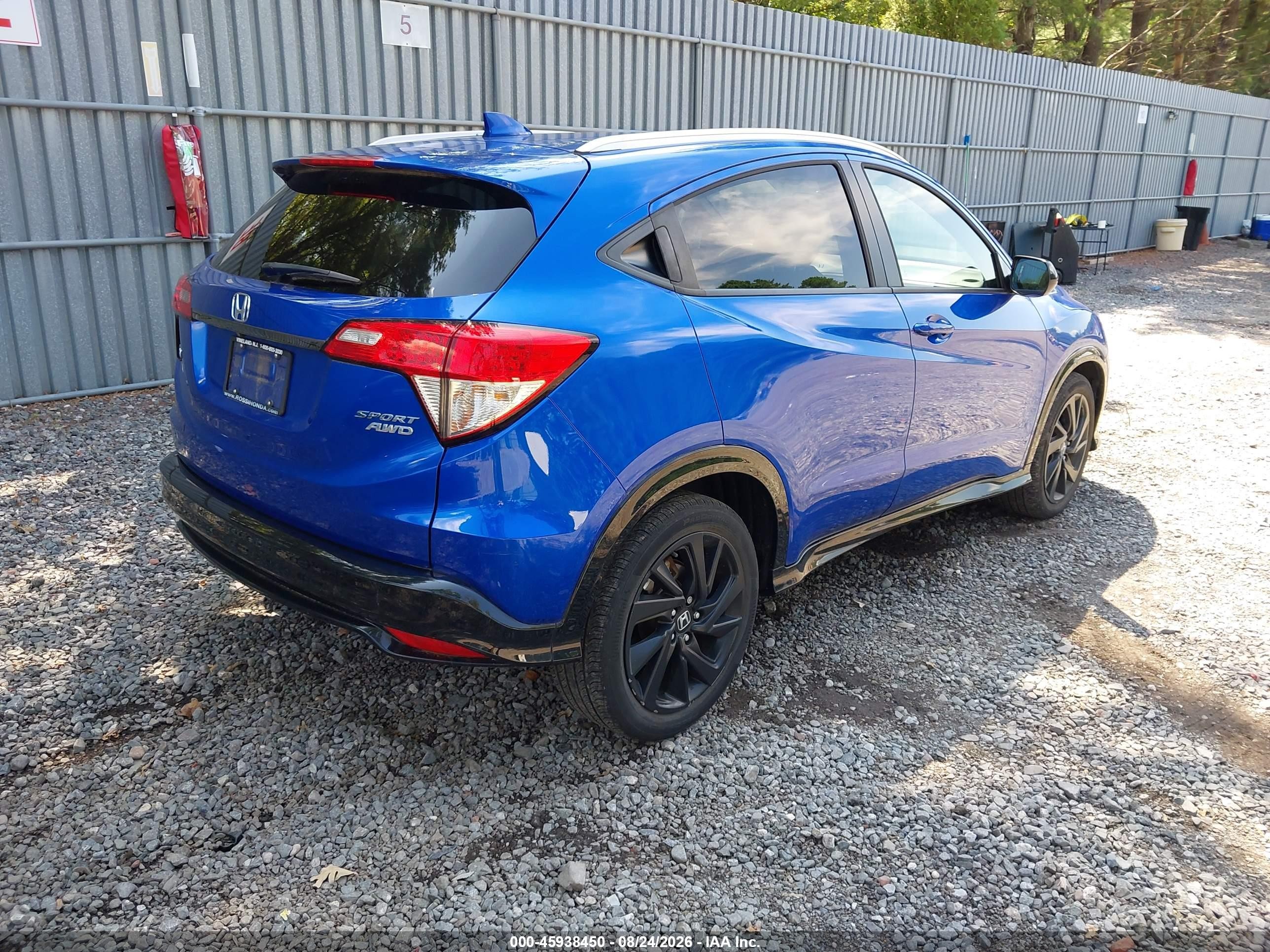 2021 Honda Hr-v Awd Sport Синий vin: 3CZRU6H11MM728631