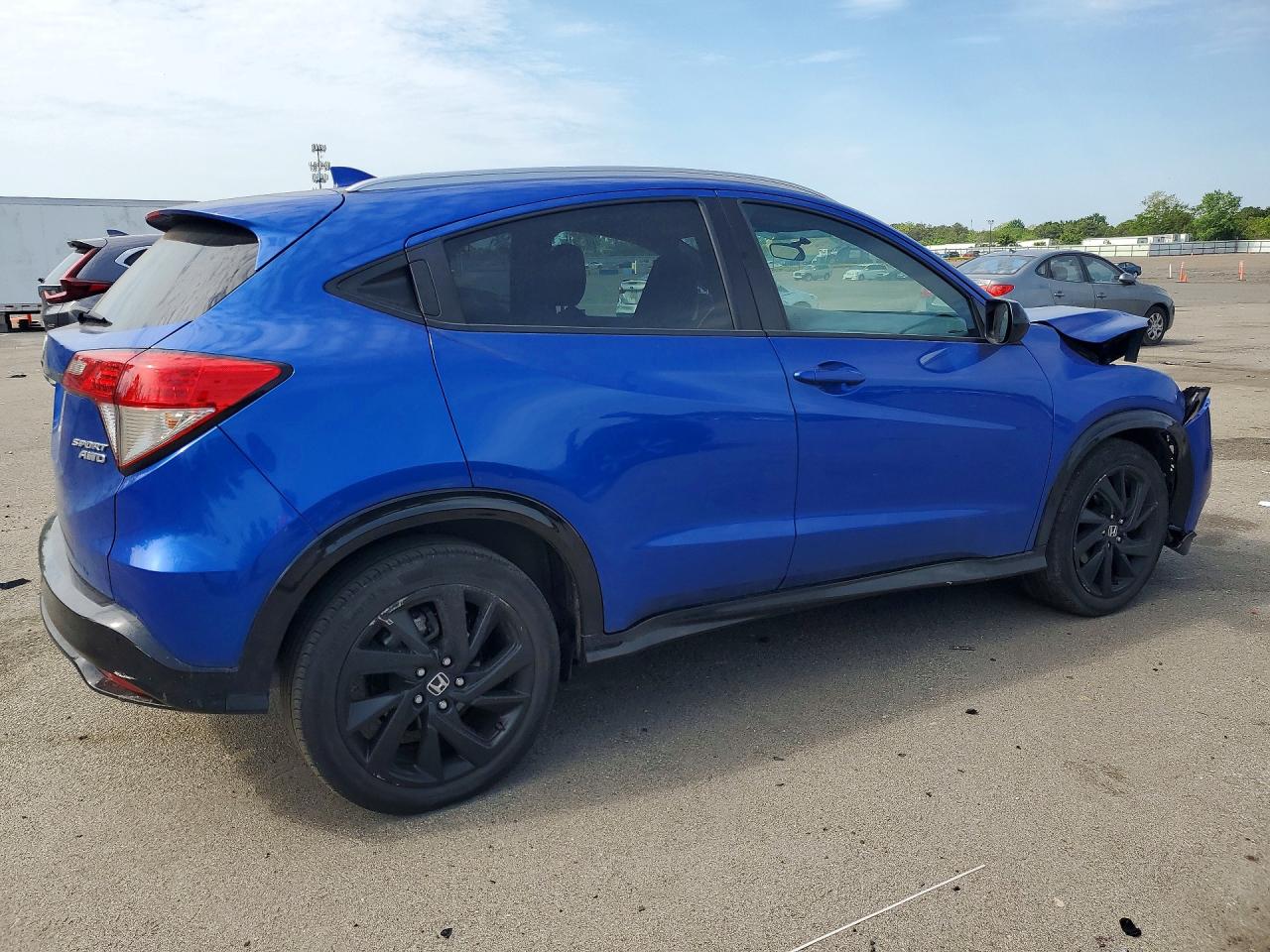 2021 Honda Hr-v Sport Blue vin: 3CZRU6H17MM723014