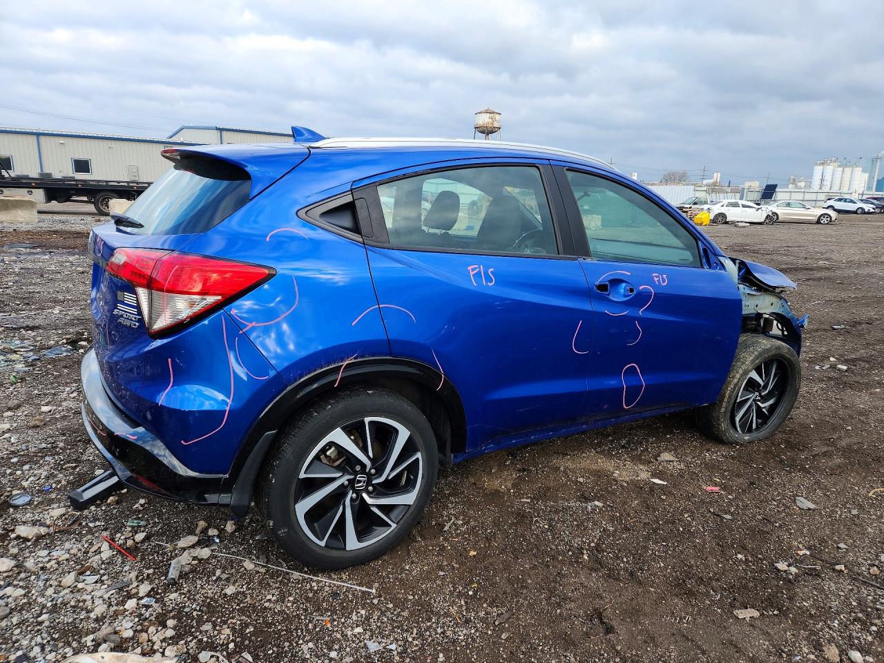 2019 Honda Hr-v Sport Blue vin: 3CZRU6H18KG725351