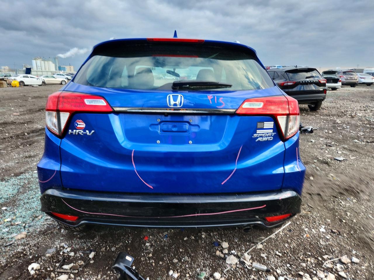 2019 Honda Hr-v Sport Blue vin: 3CZRU6H18KG725351