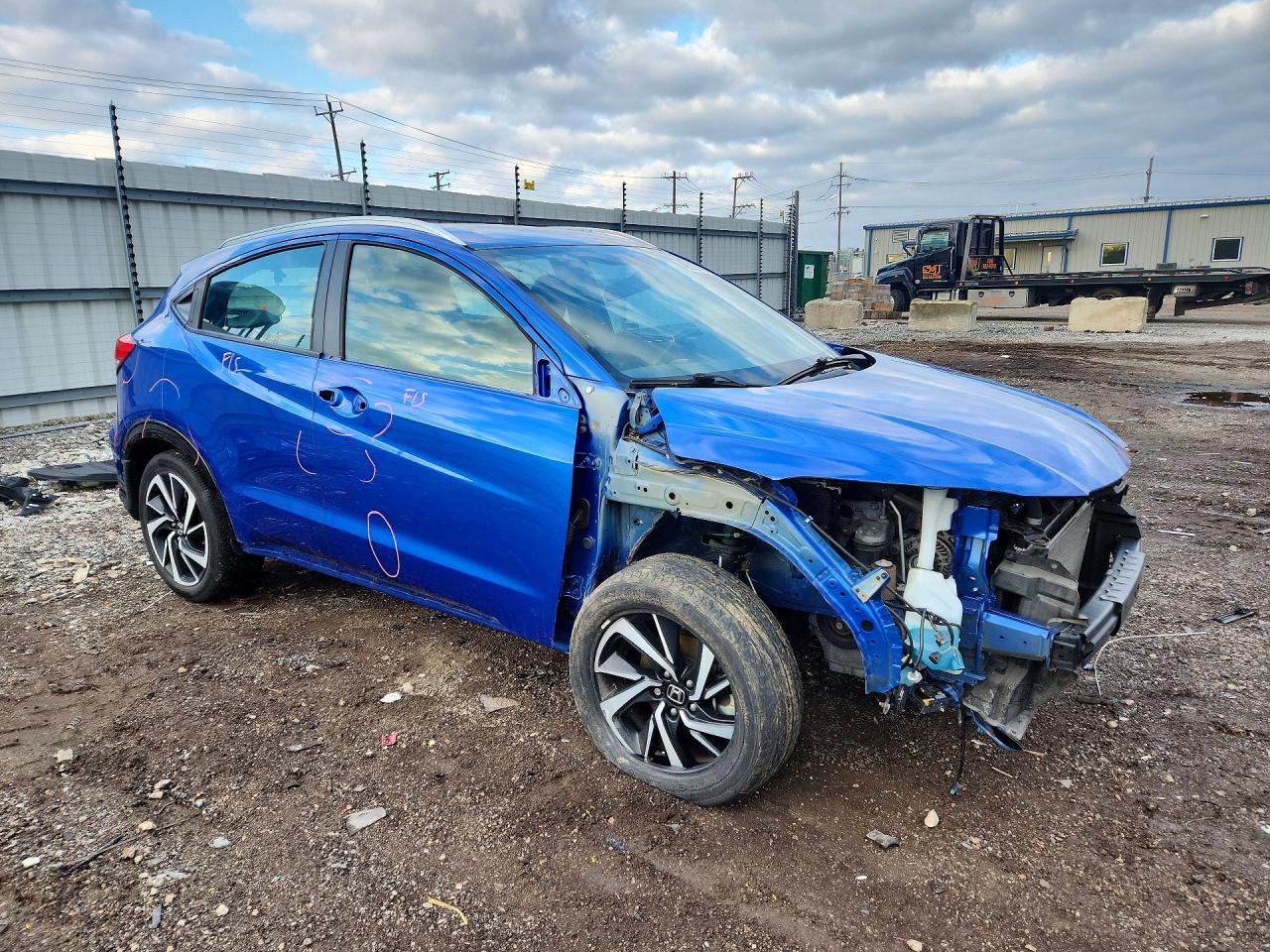 2019 Honda Hr-v Sport Blue vin: 3CZRU6H18KG725351