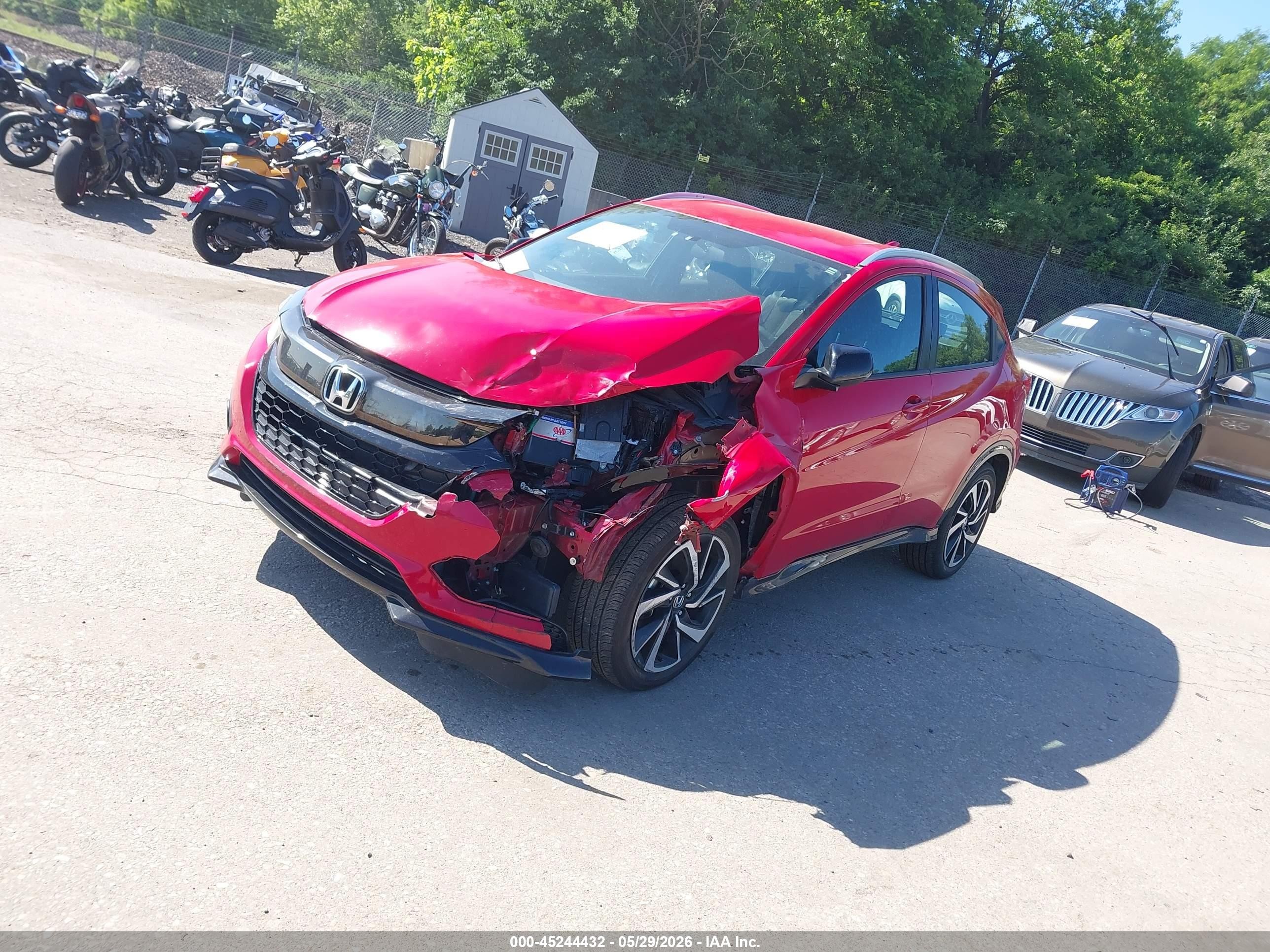 2019 Honda Hr-v Sport Red vin: 3CZRU6H18KM727280